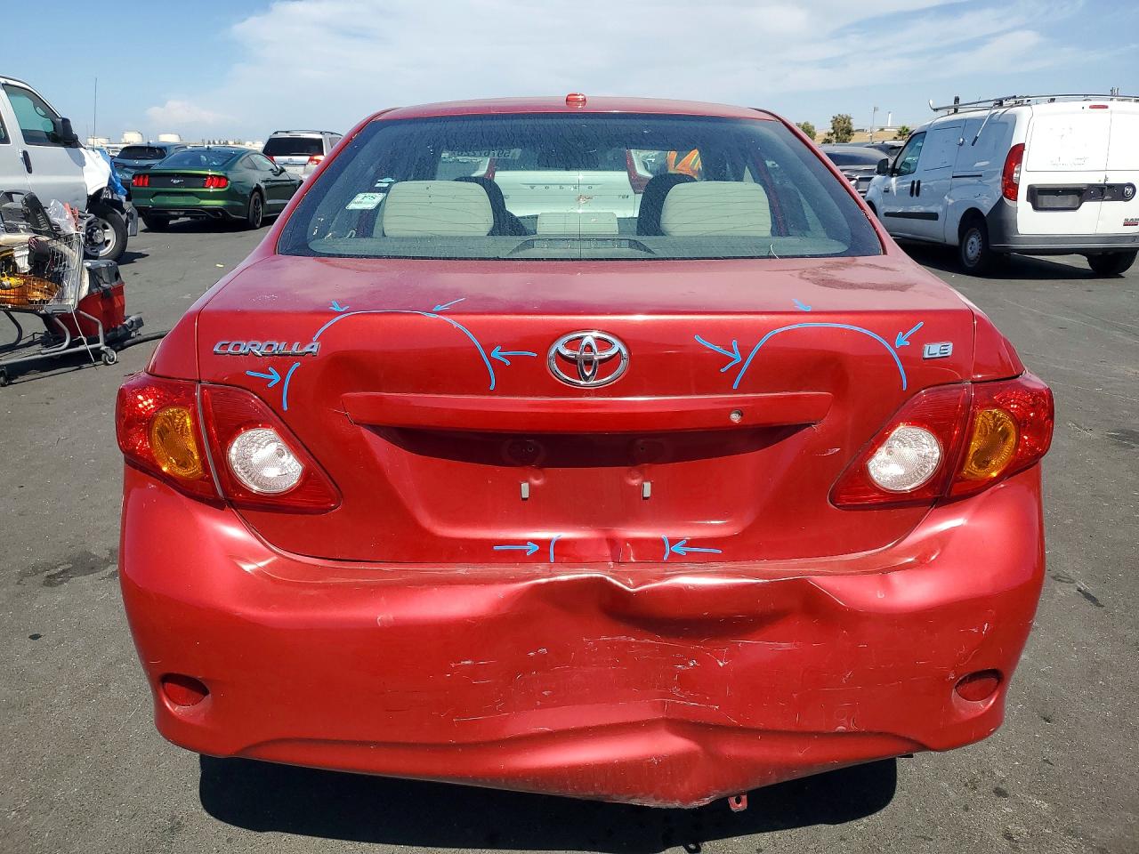 2010 Toyota Corolla Le Red vin: 1NXBU4EE0AZ349707