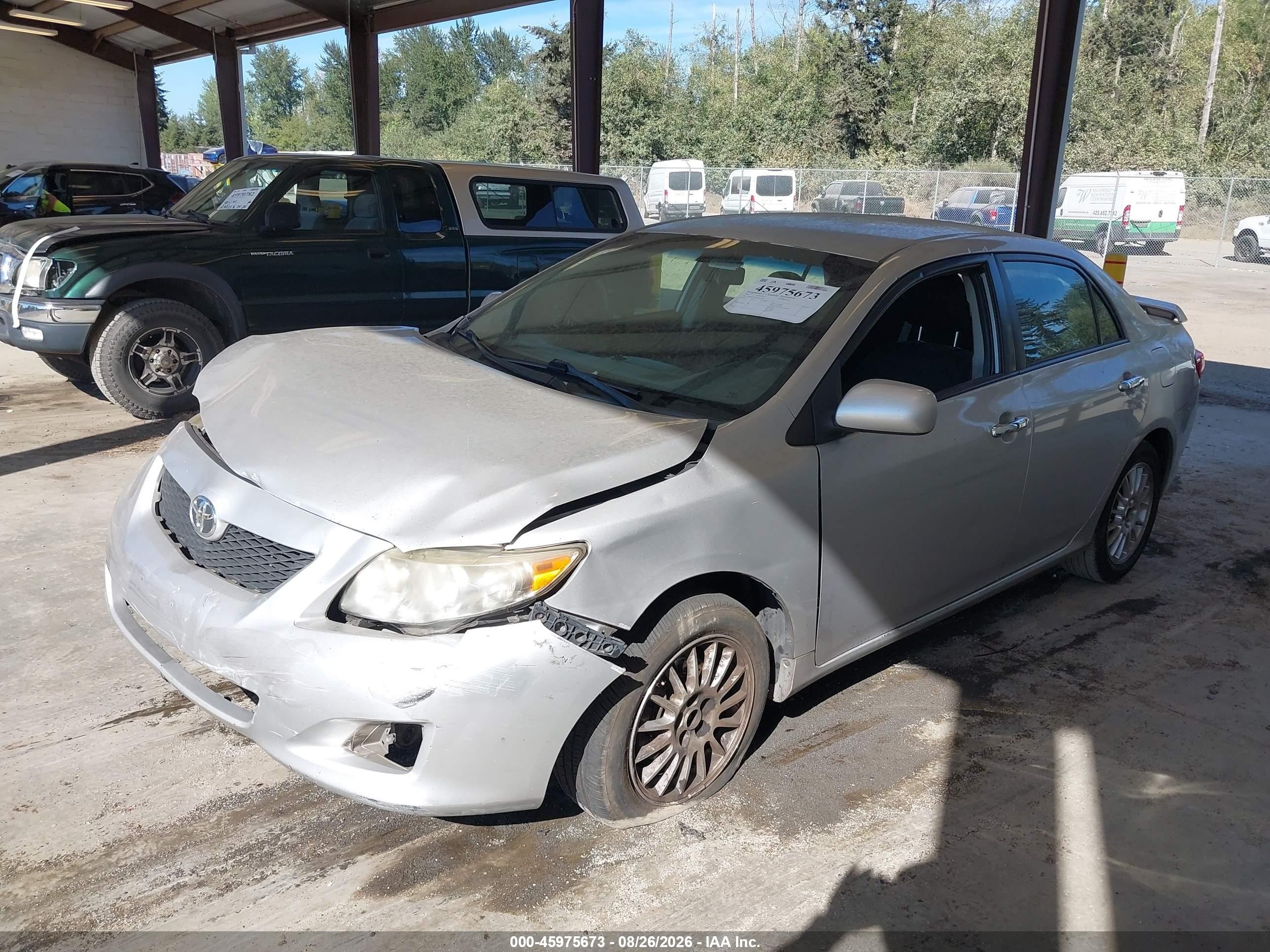 2010 Toyota Corolla Le Silver vin: 1NXBU4EE1AZ201906