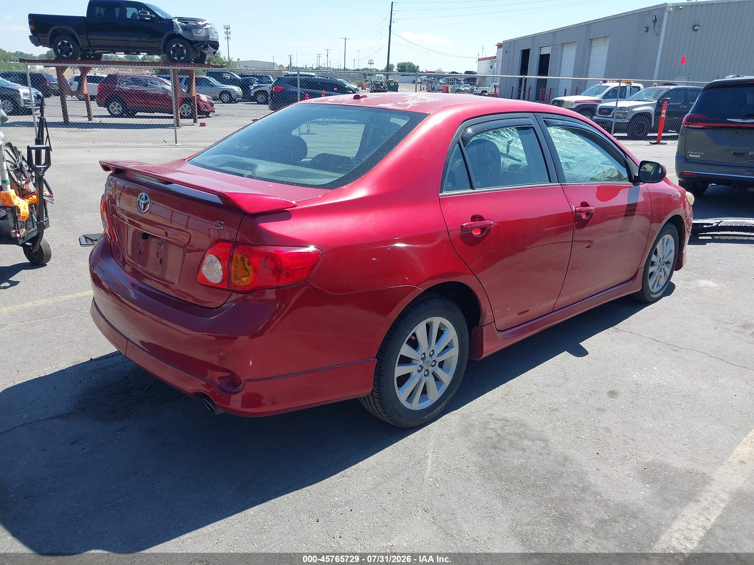2010 Toyota Corolla S Red vin: 1NXBU4EE1AZ214803