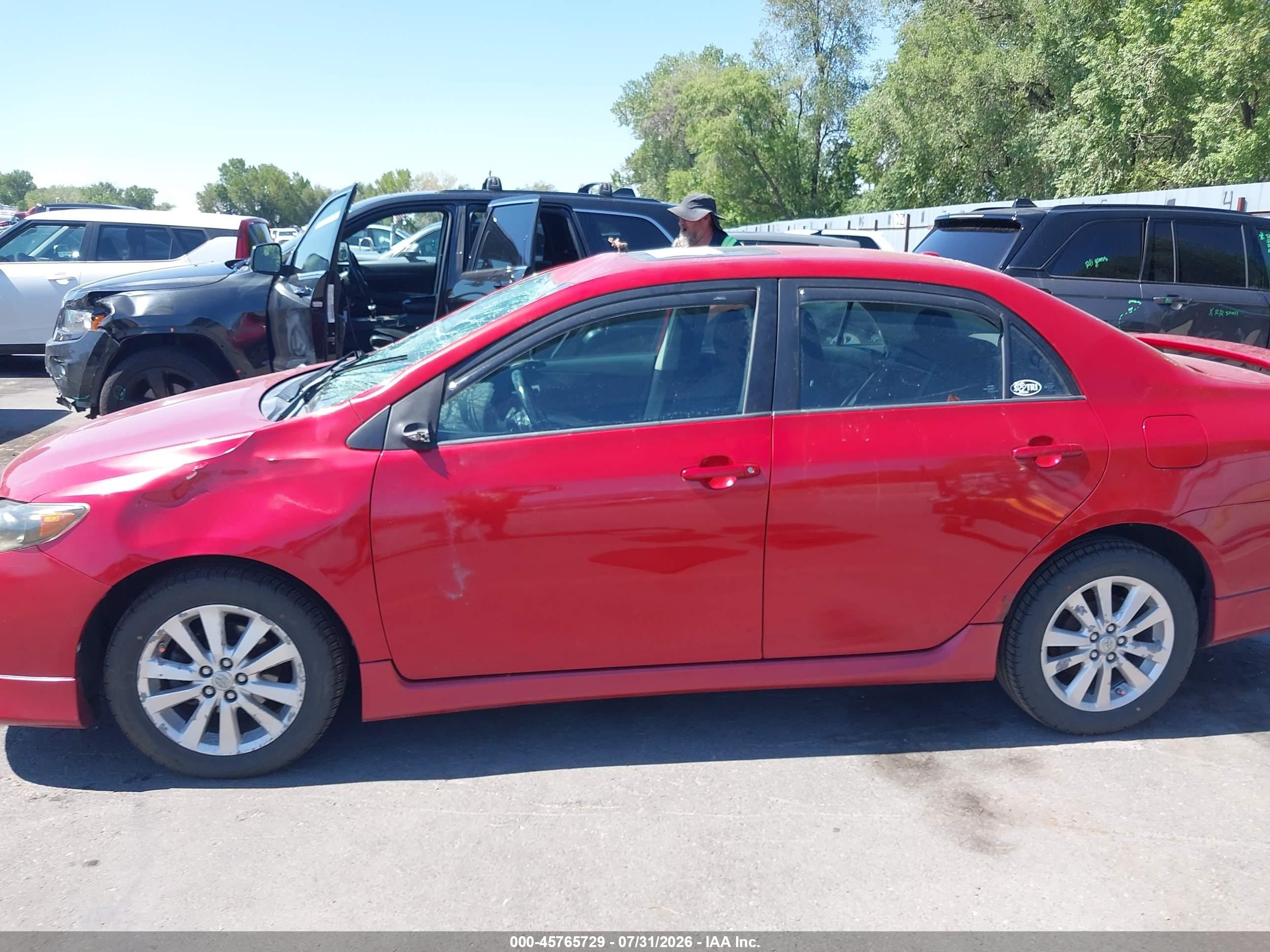 2010 Toyota Corolla S Red vin: 1NXBU4EE1AZ214803