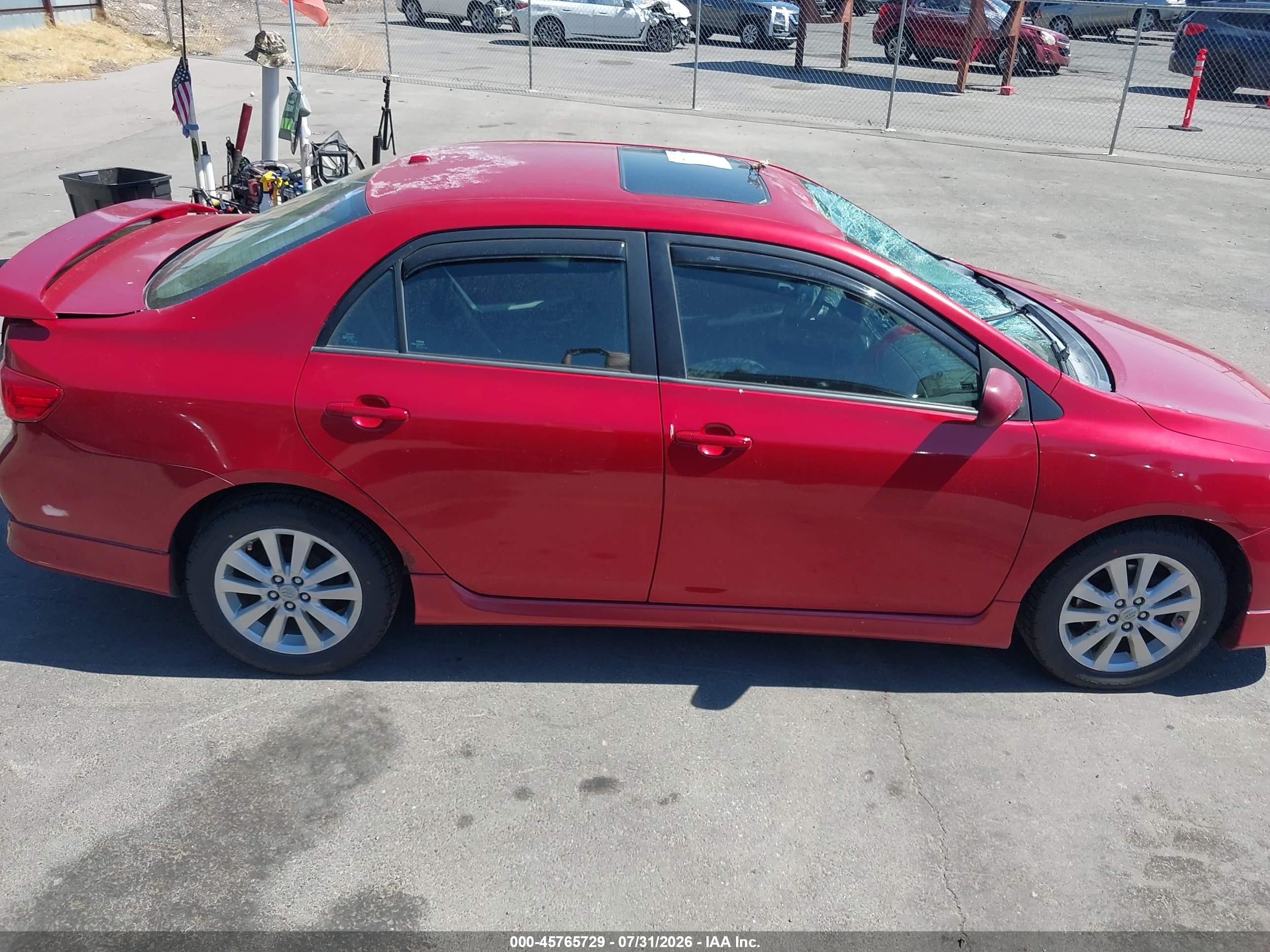 2010 Toyota Corolla S Red vin: 1NXBU4EE1AZ214803