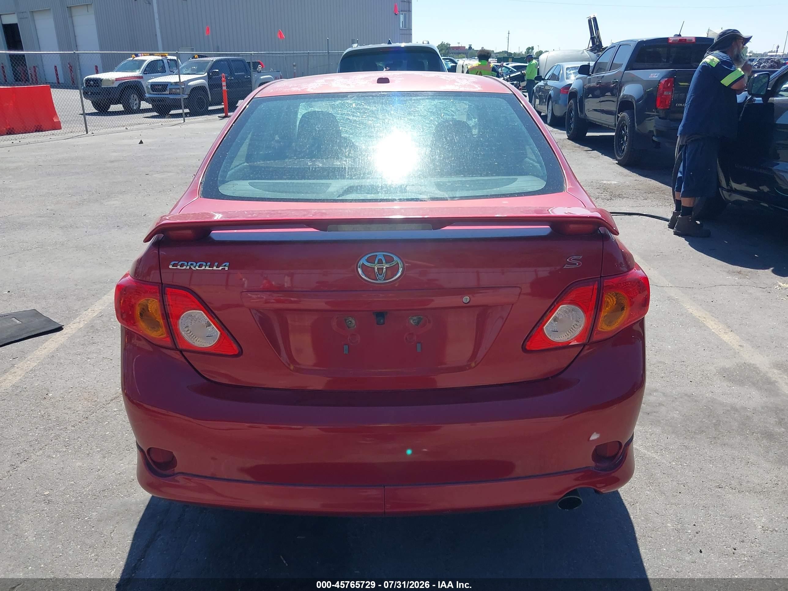 2010 Toyota Corolla S Red vin: 1NXBU4EE1AZ214803