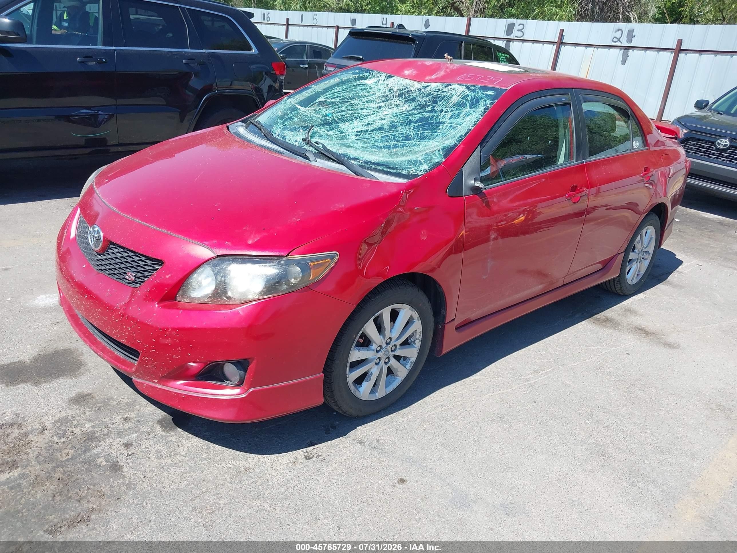 2010 Toyota Corolla S Red vin: 1NXBU4EE1AZ214803