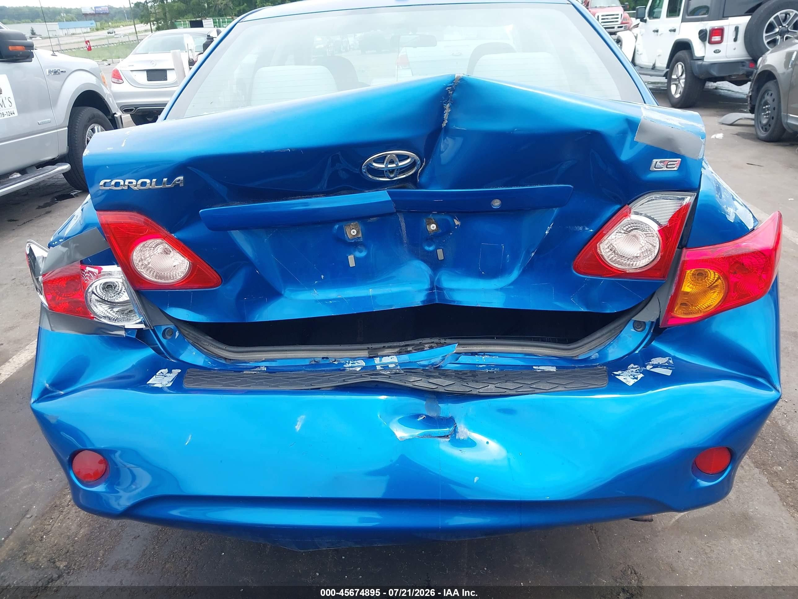2010 Toyota Corolla Le Blue vin: 1NXBU4EE1AZ222836