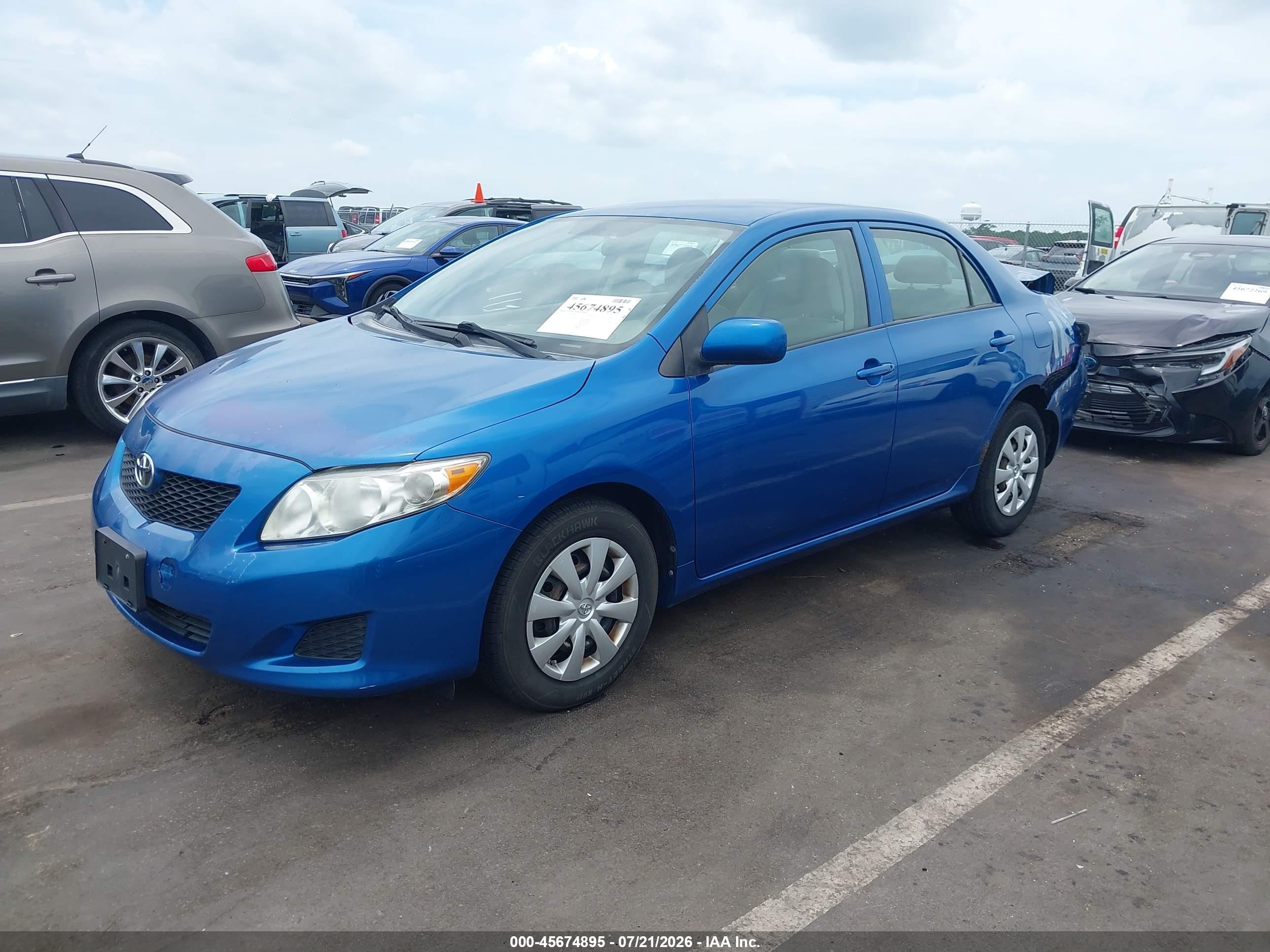 2010 Toyota Corolla Le Blue vin: 1NXBU4EE1AZ222836