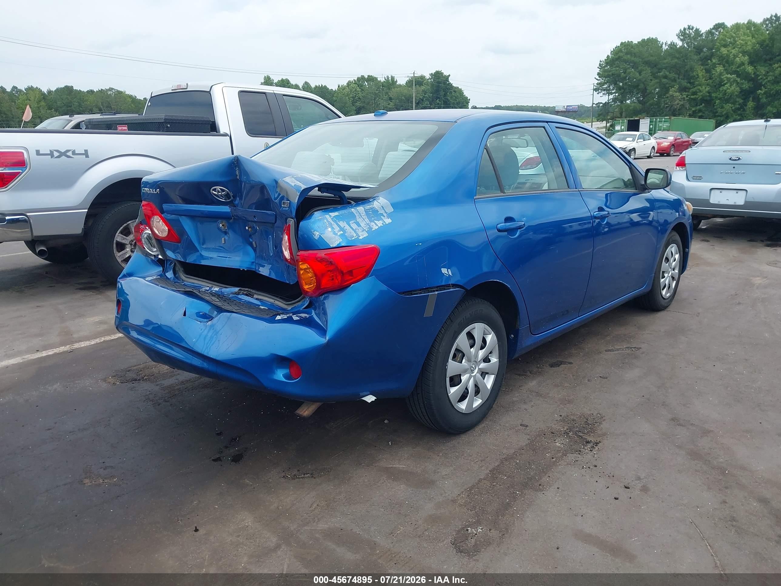 2010 Toyota Corolla Le Blue vin: 1NXBU4EE1AZ222836