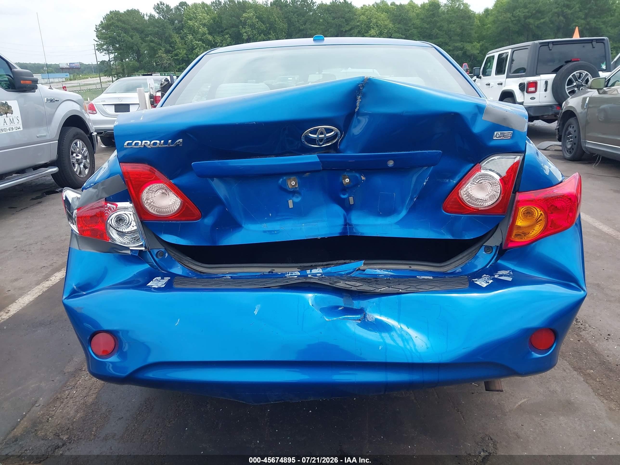 2010 Toyota Corolla Le Blue vin: 1NXBU4EE1AZ222836