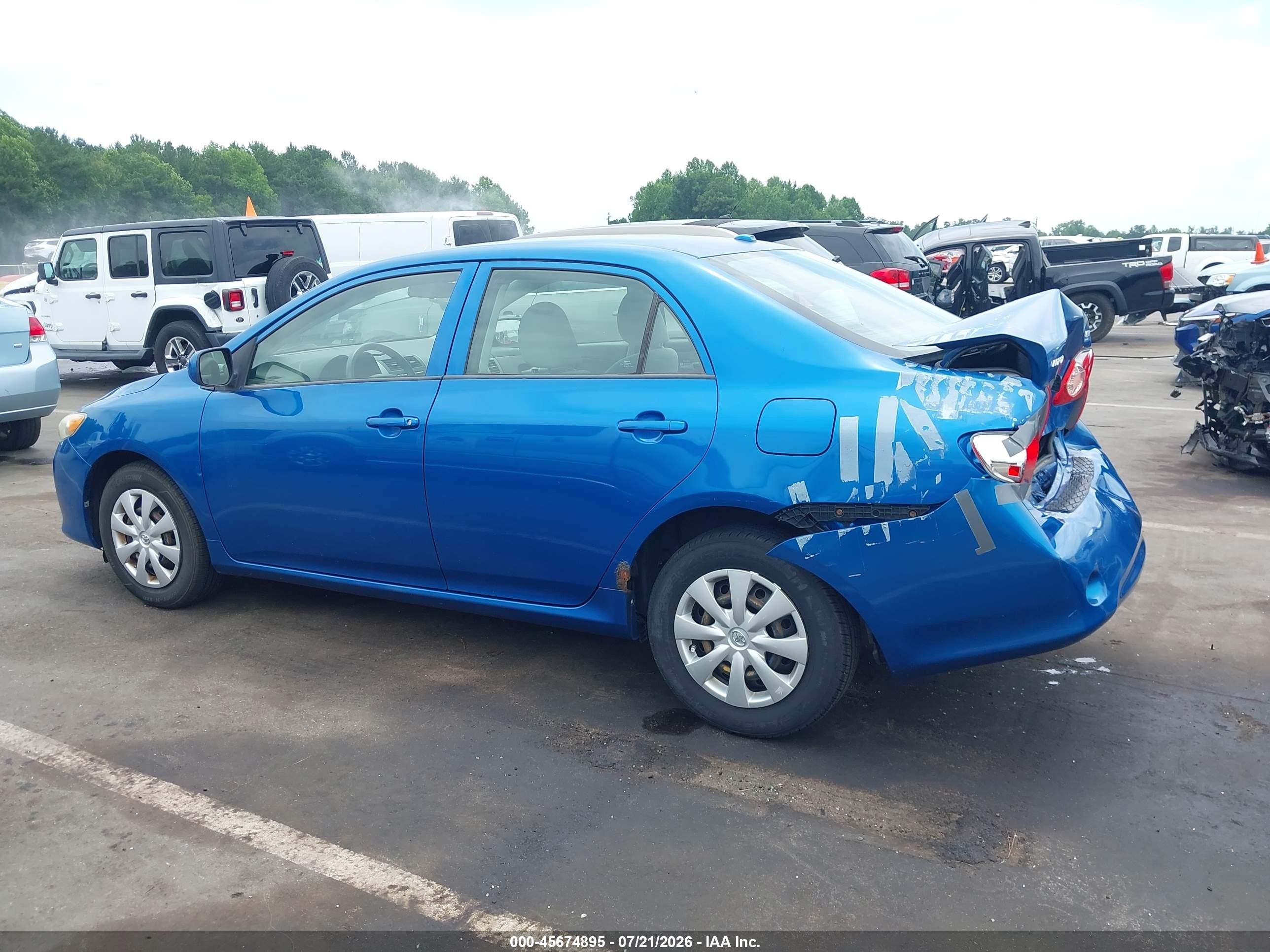 2010 Toyota Corolla Le Blue vin: 1NXBU4EE1AZ222836