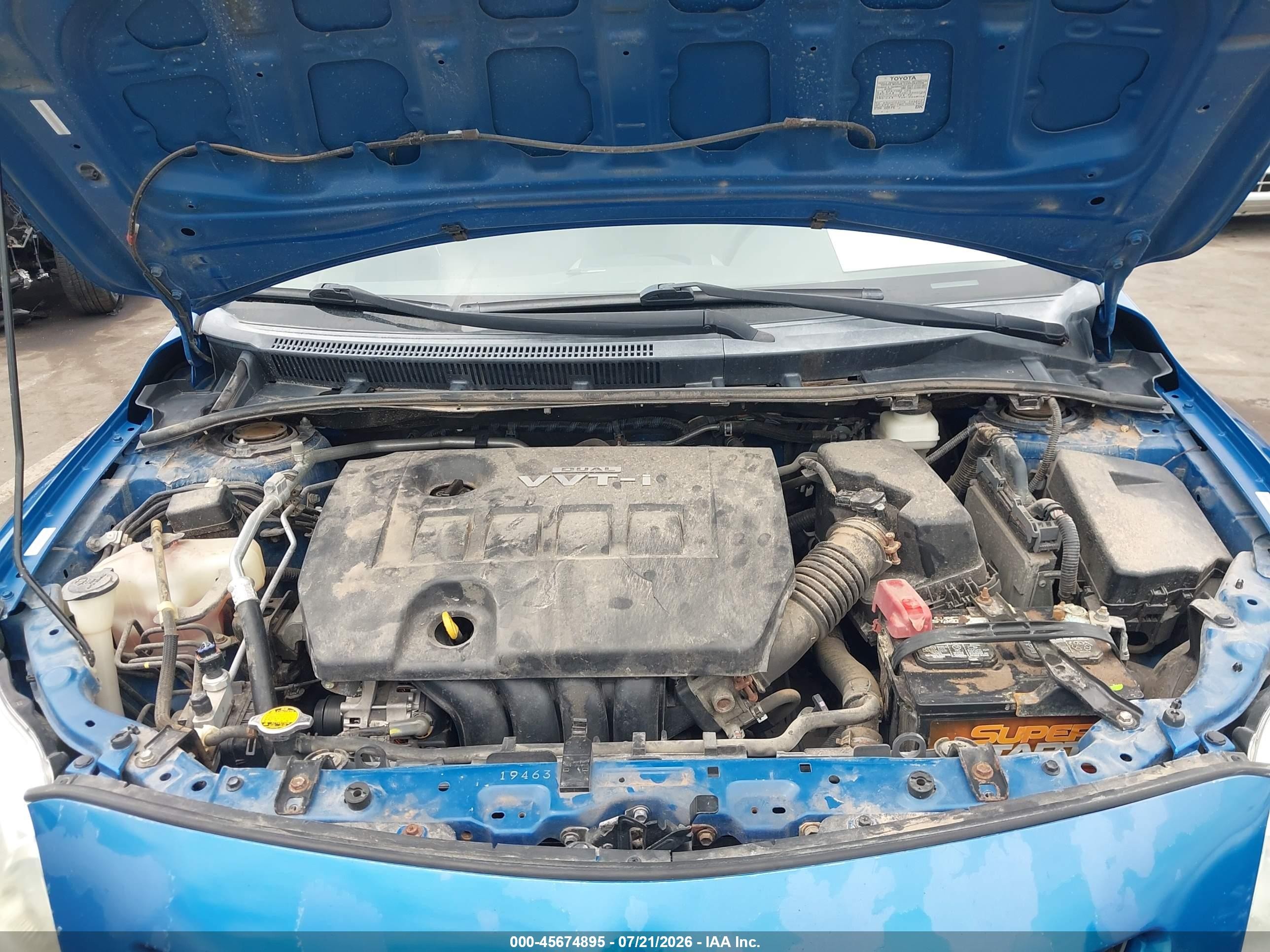 2010 Toyota Corolla Le Blue vin: 1NXBU4EE1AZ222836