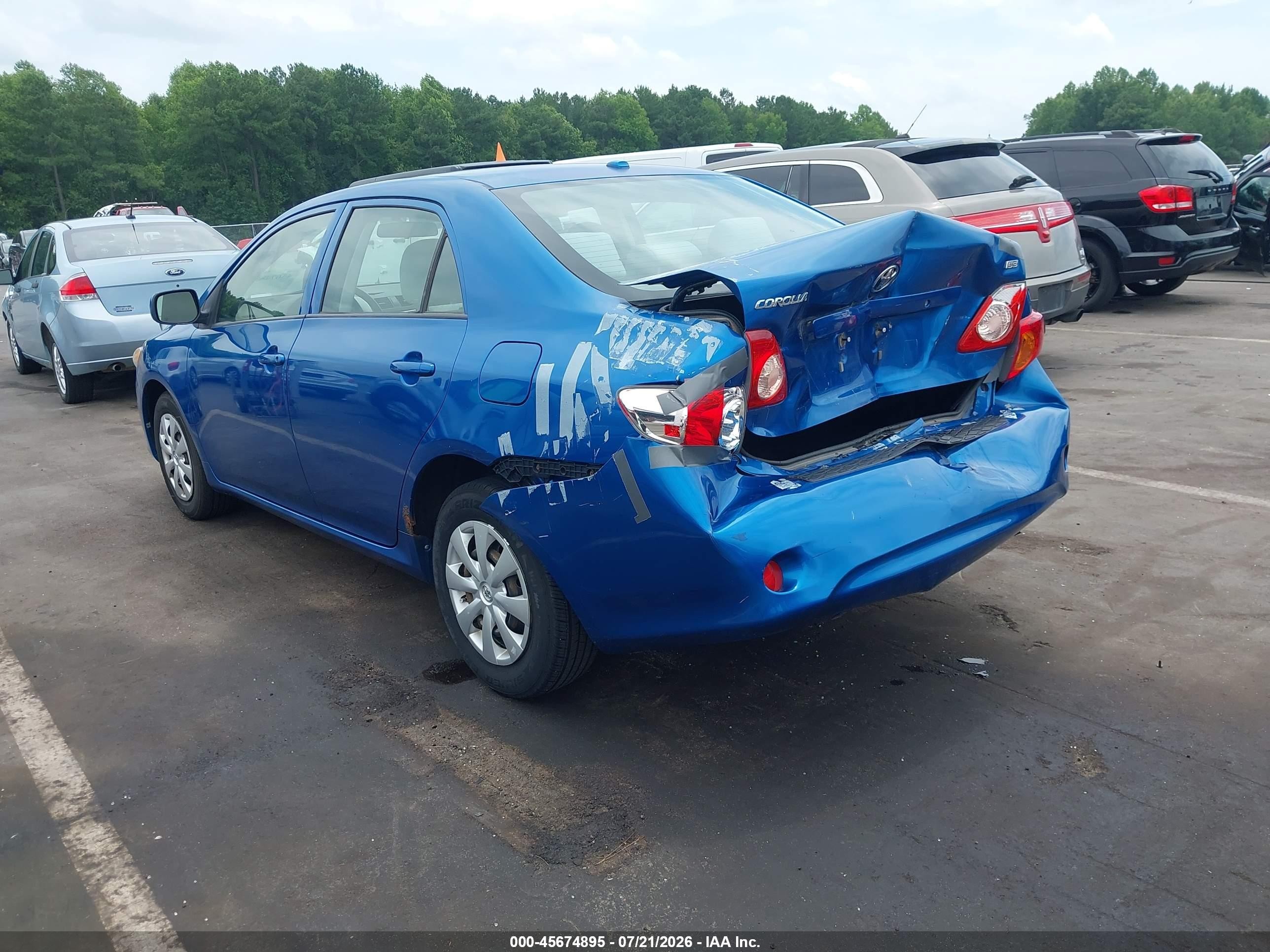 2010 Toyota Corolla Le Blue vin: 1NXBU4EE1AZ222836