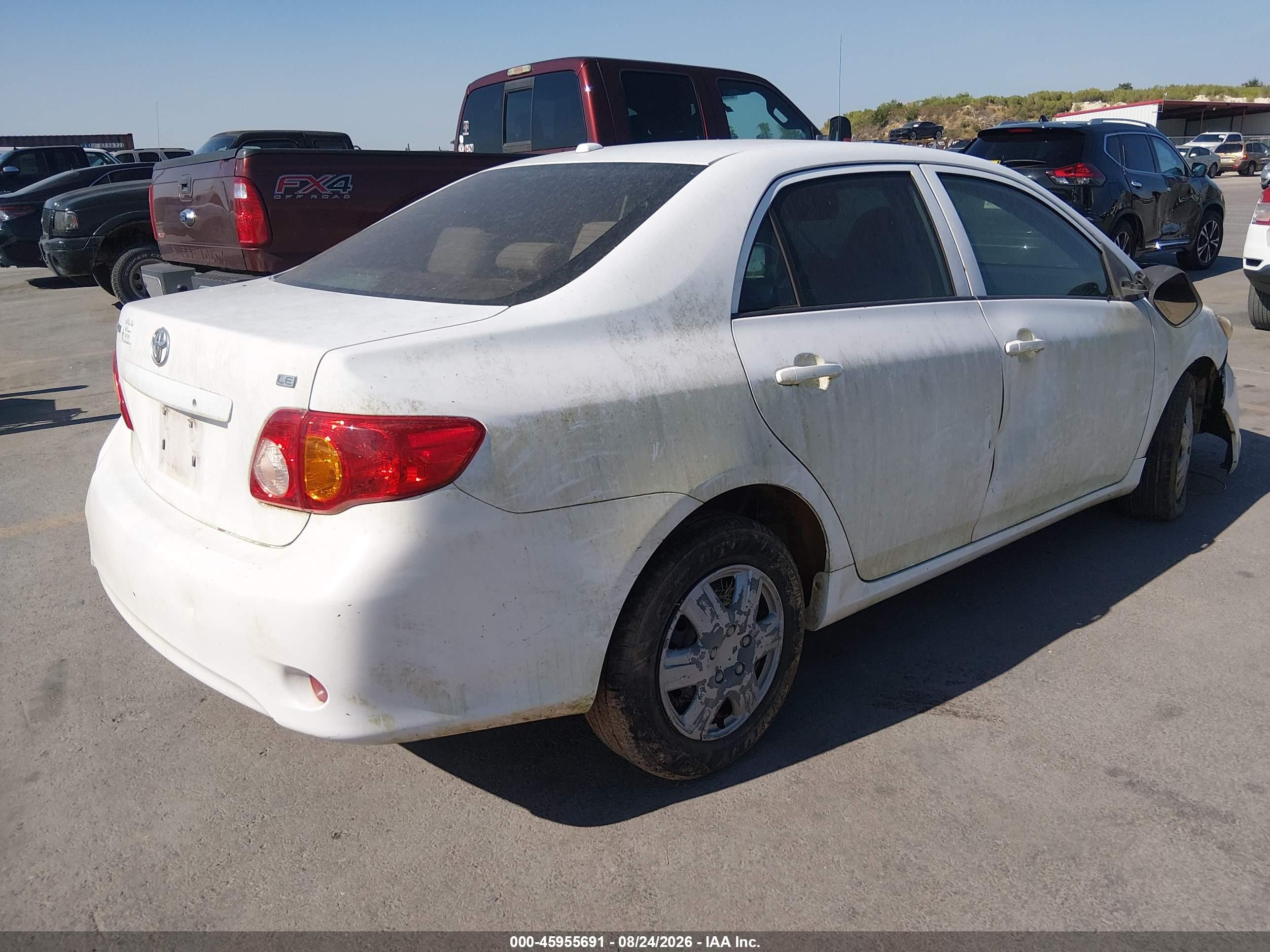 2010 Toyota Corolla Le White vin: 1NXBU4EE1AZ224358