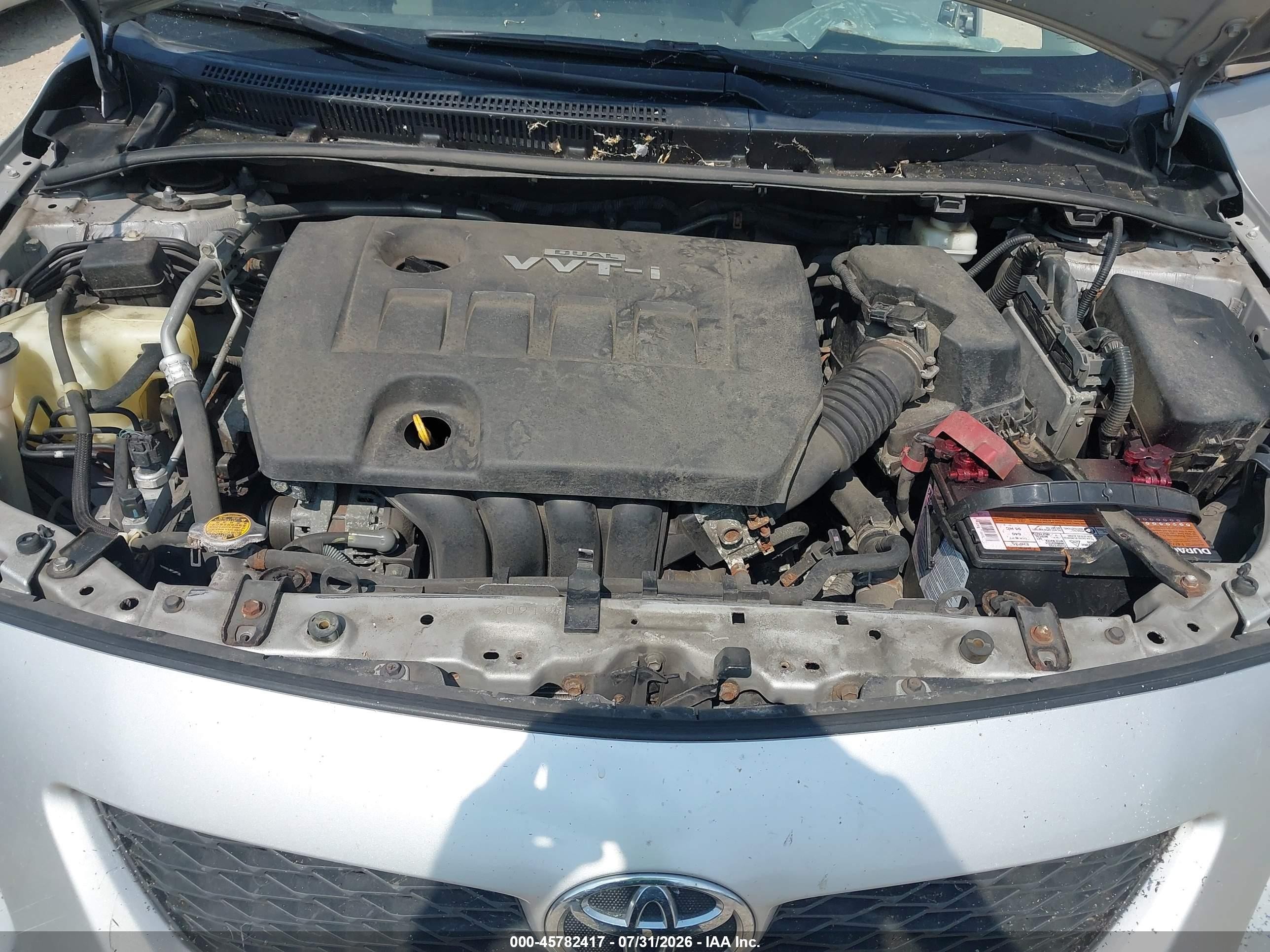 2010 Toyota Corolla Le Silver vin: 1NXBU4EE1AZ232184