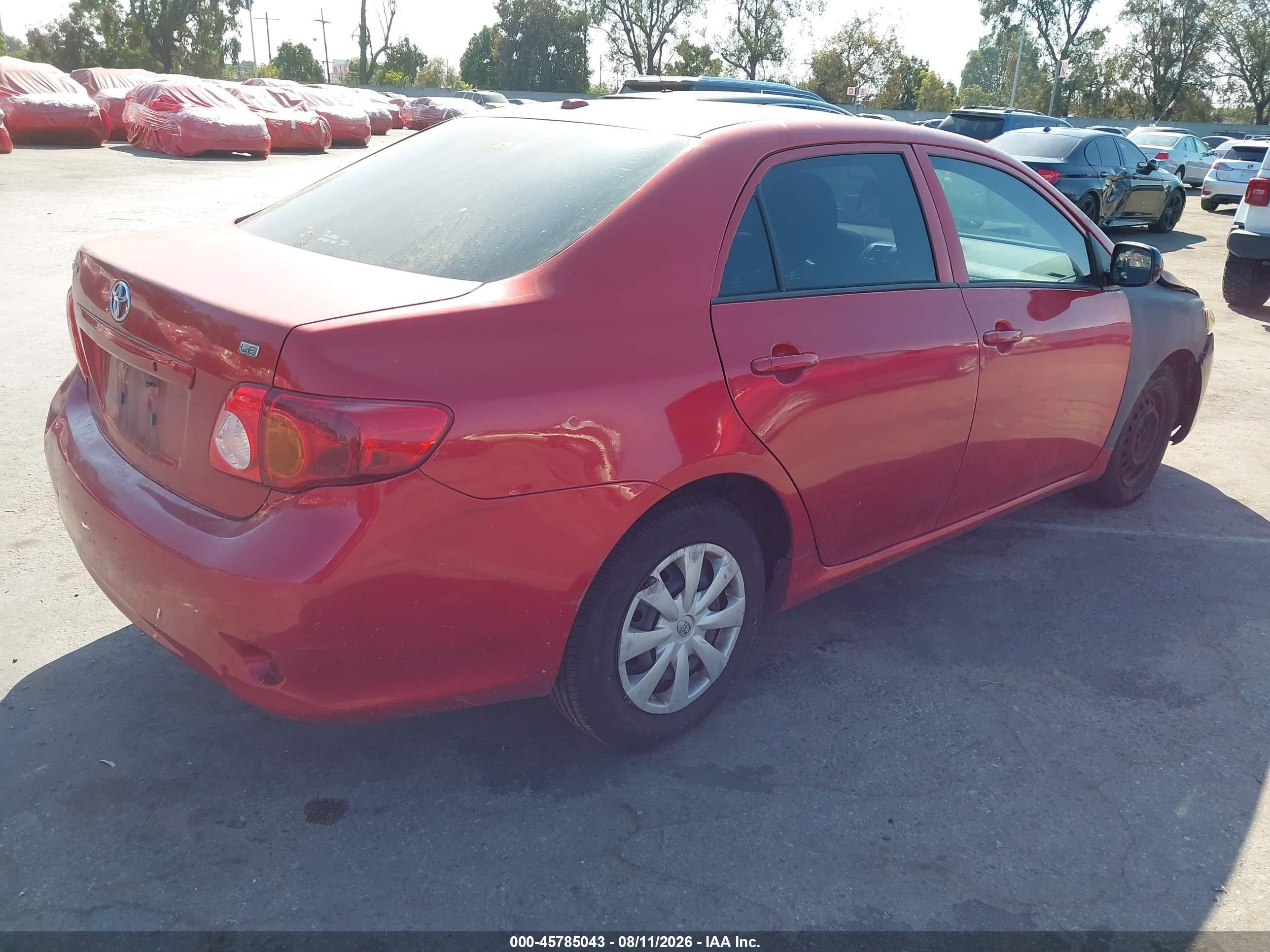 2010 Toyota Corolla Le Красный vin: 1NXBU4EE1AZ276248