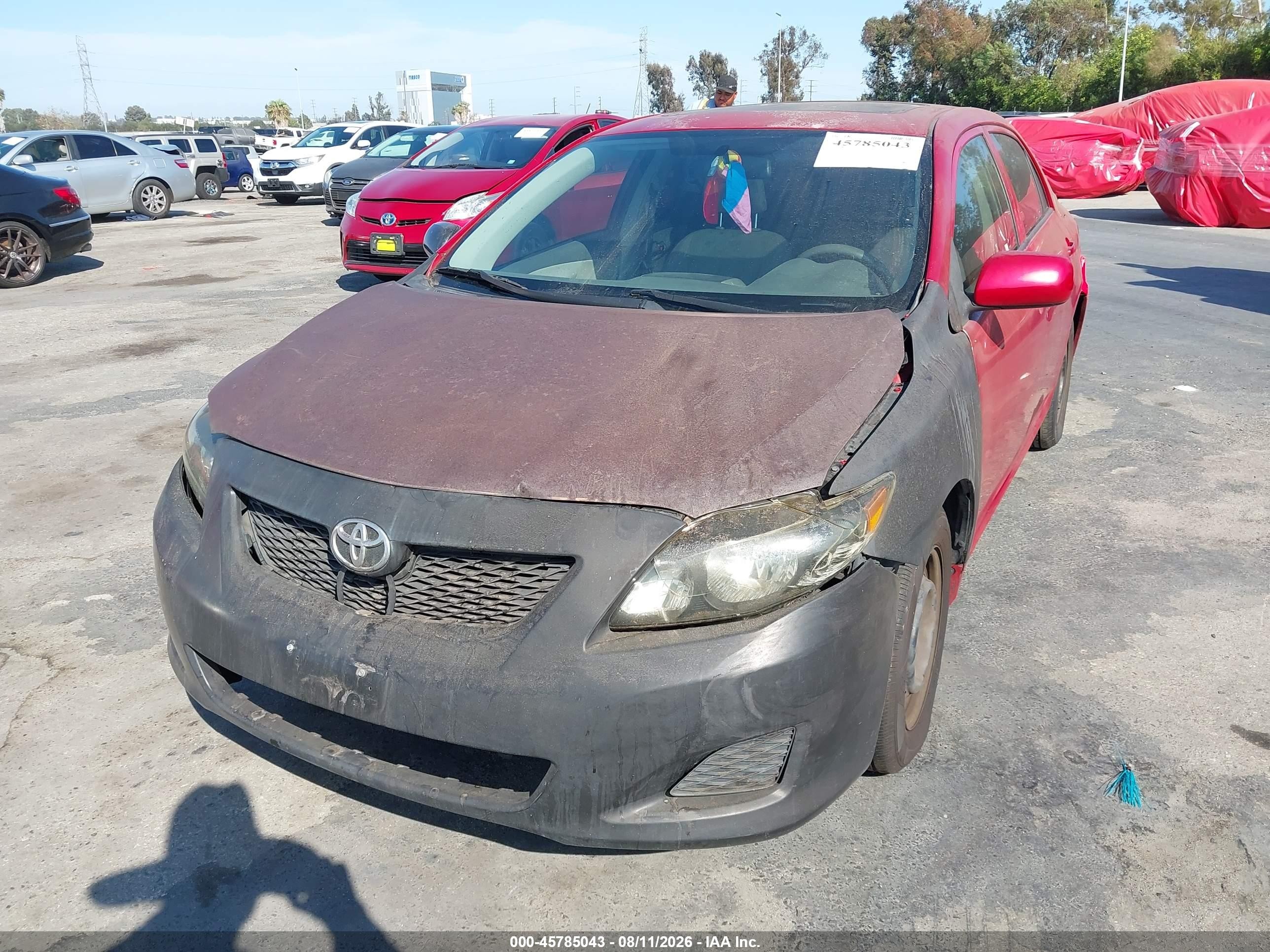 2010 Toyota Corolla Le Красный vin: 1NXBU4EE1AZ276248