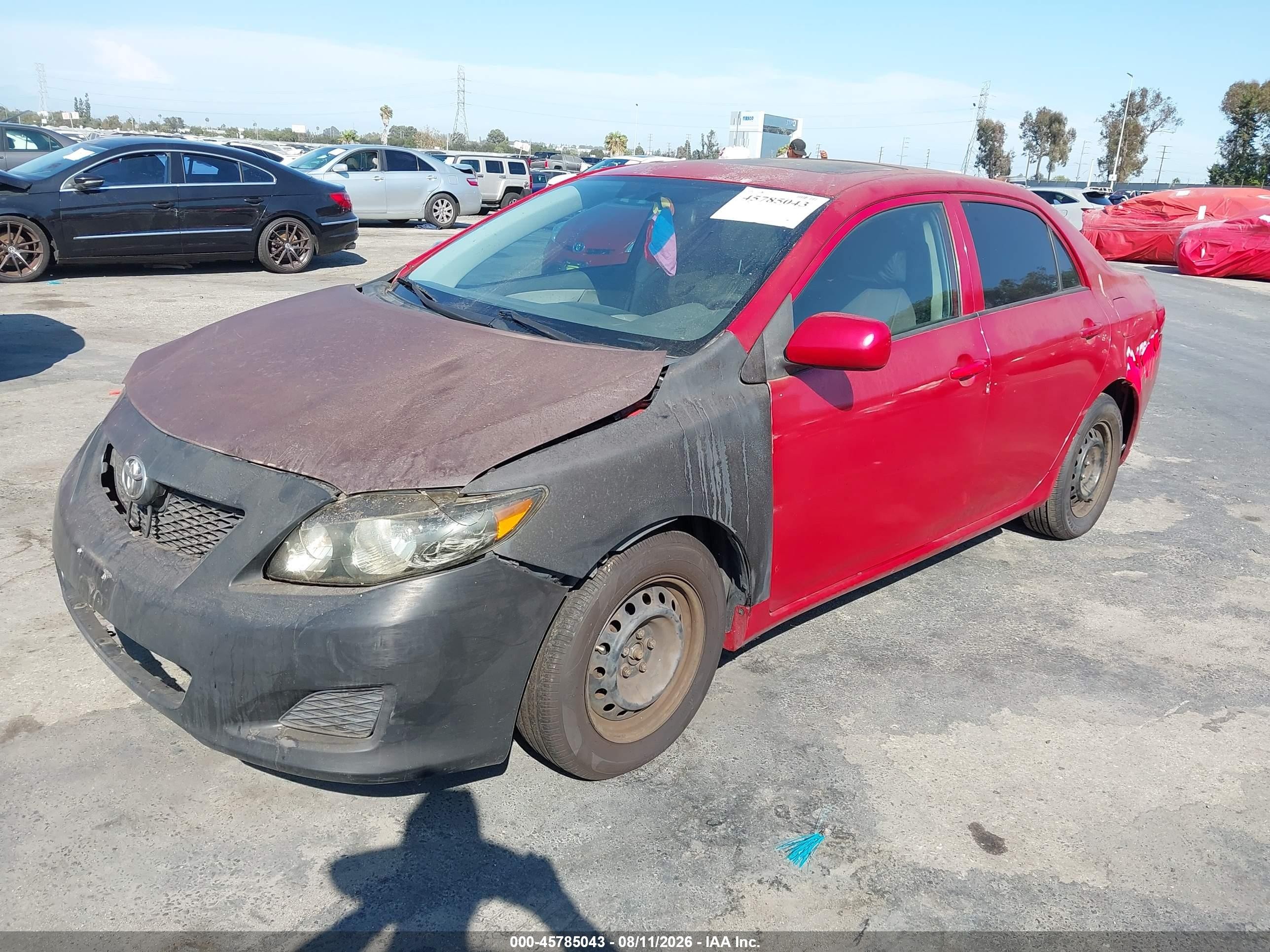 2010 Toyota Corolla Le Красный vin: 1NXBU4EE1AZ276248