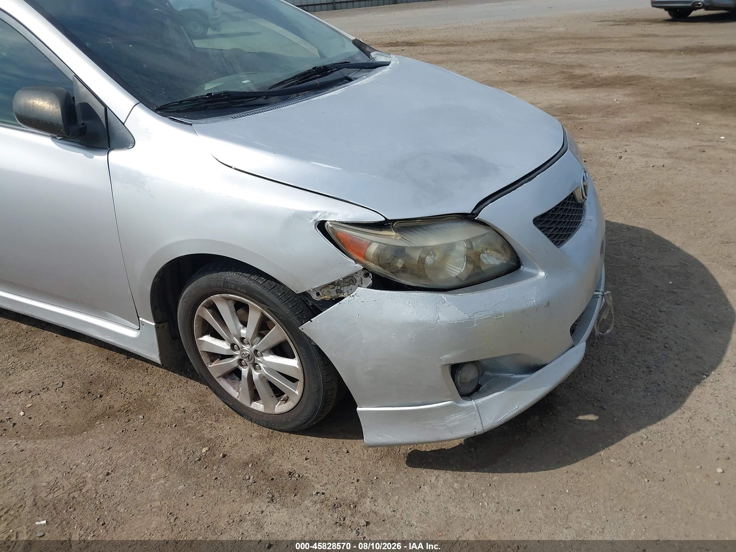 2010 Toyota Corolla S Silver vin: 1NXBU4EE1AZ280476