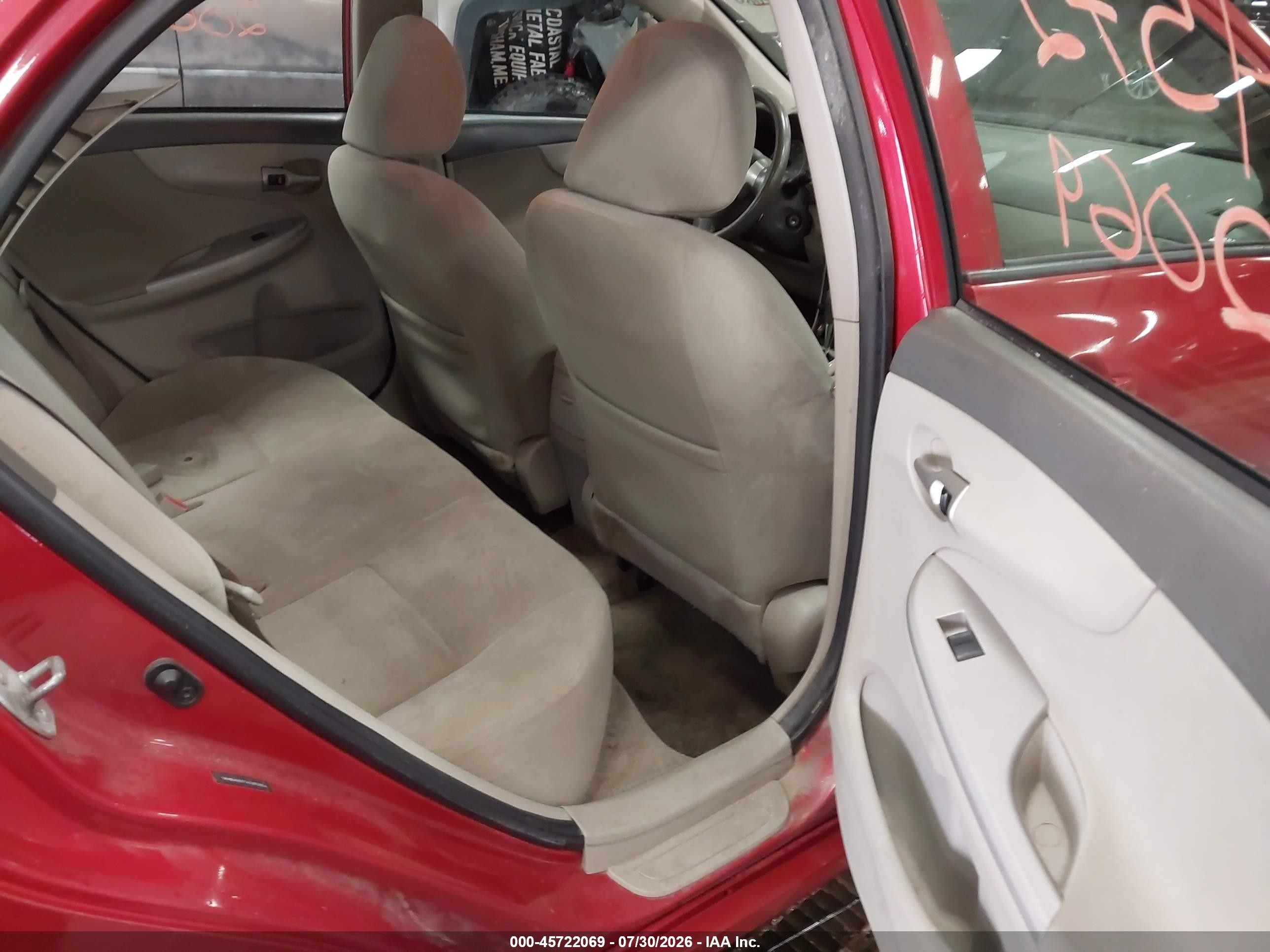 2010 Toyota Corolla Le Красный vin: 1NXBU4EE1AZ292854
