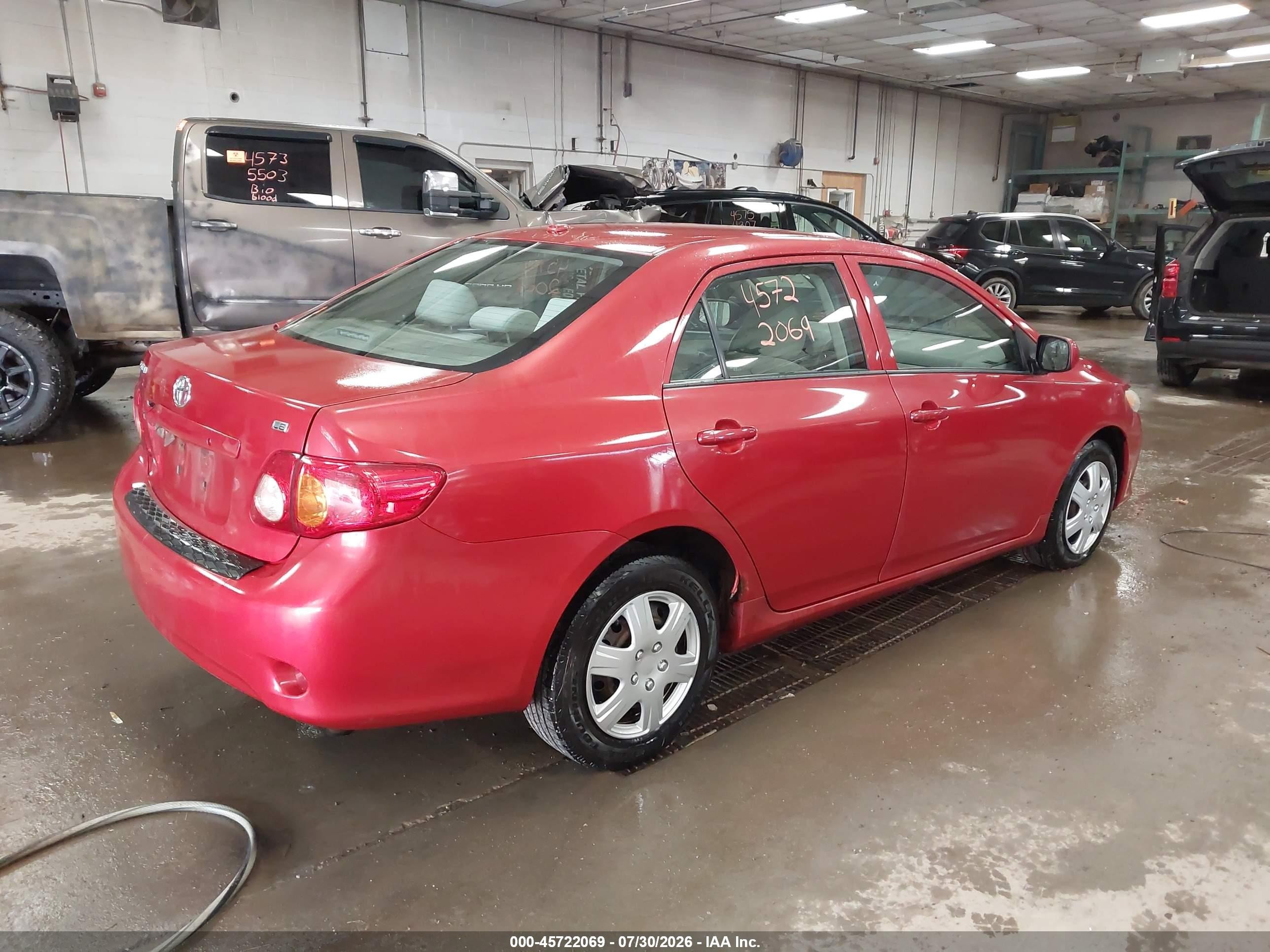 2010 Toyota Corolla Le Красный vin: 1NXBU4EE1AZ292854
