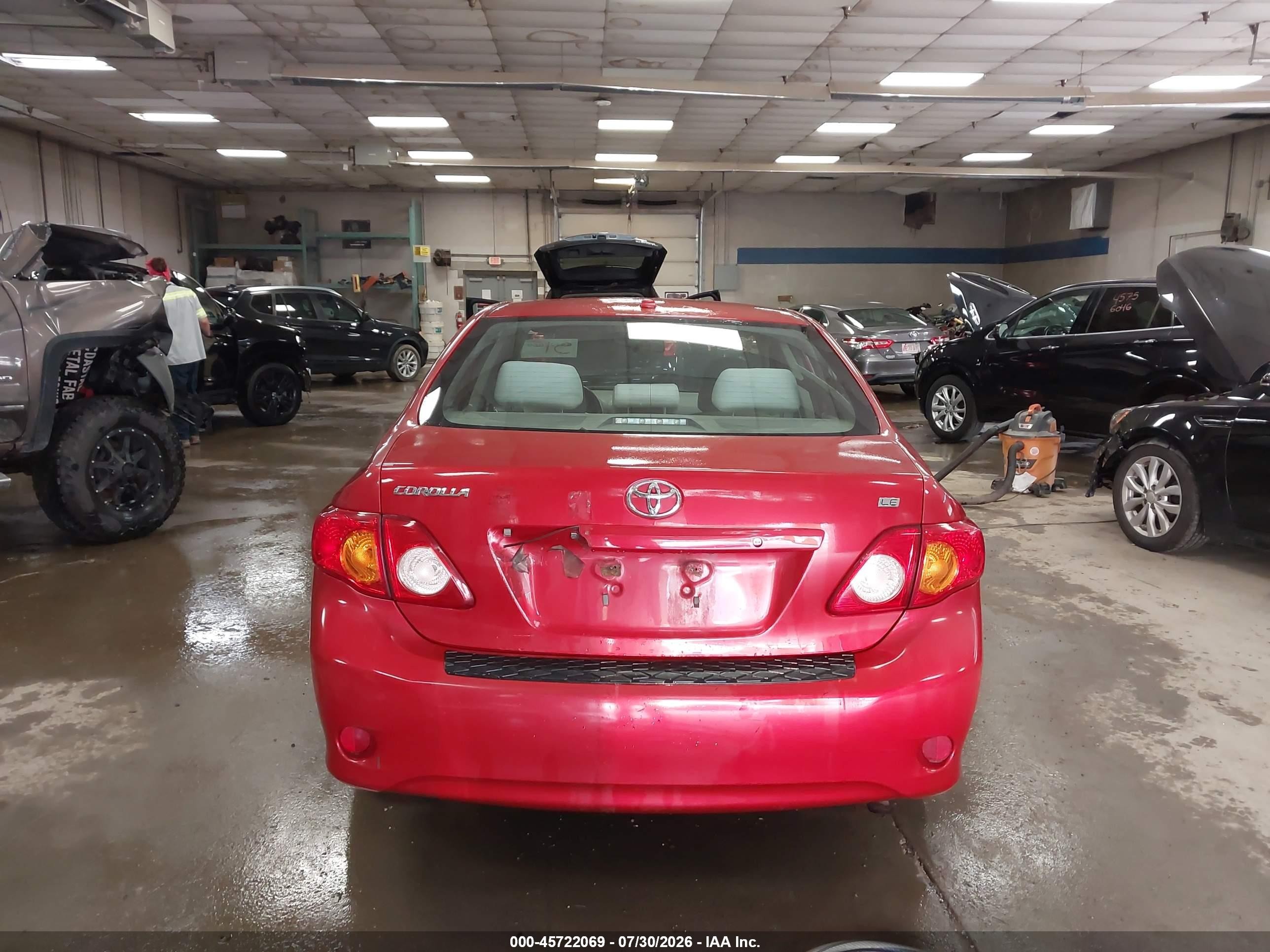 2010 Toyota Corolla Le Красный vin: 1NXBU4EE1AZ292854