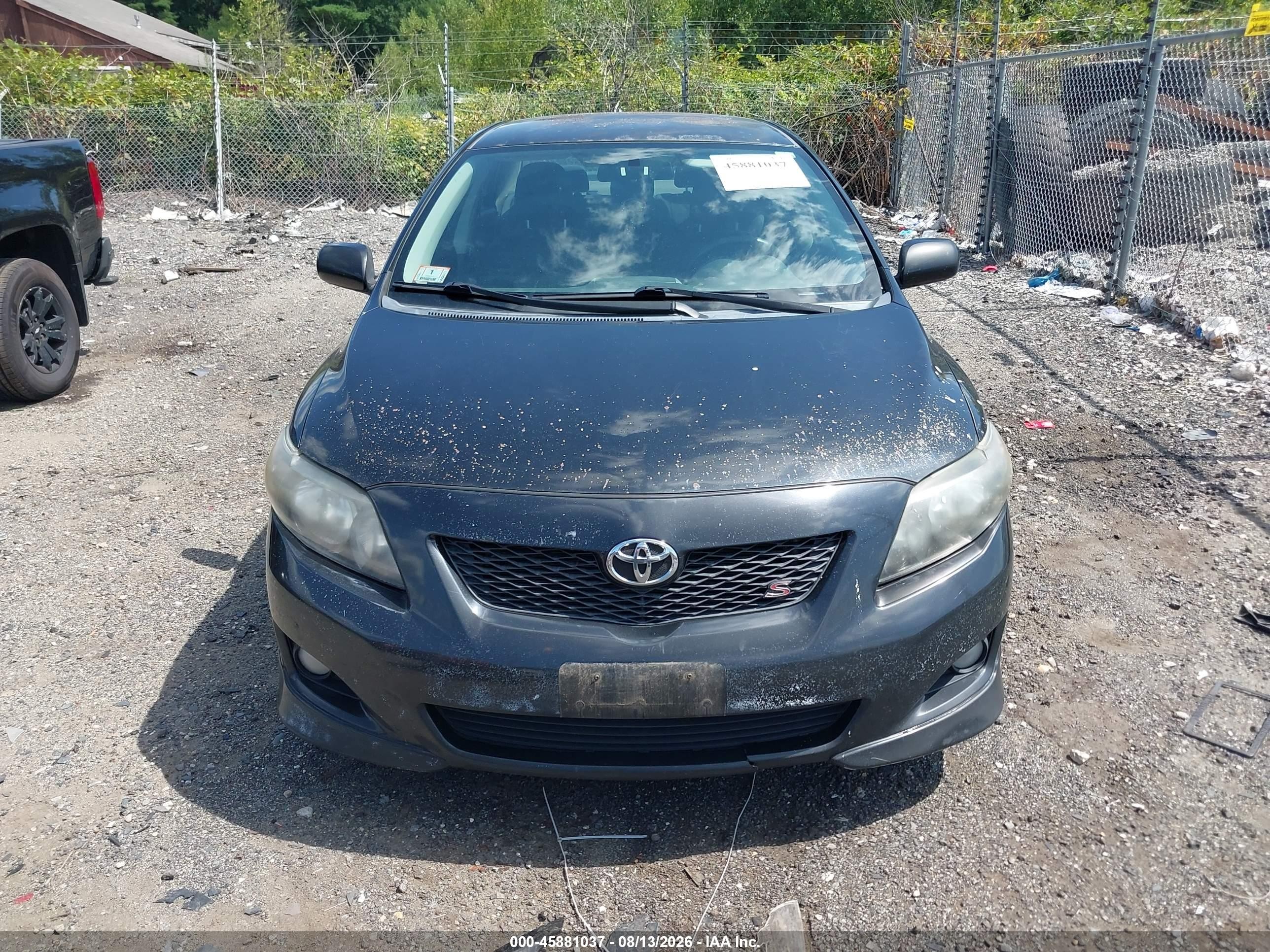 2010 Toyota Corolla S Black vin: 1NXBU4EE1AZ330115