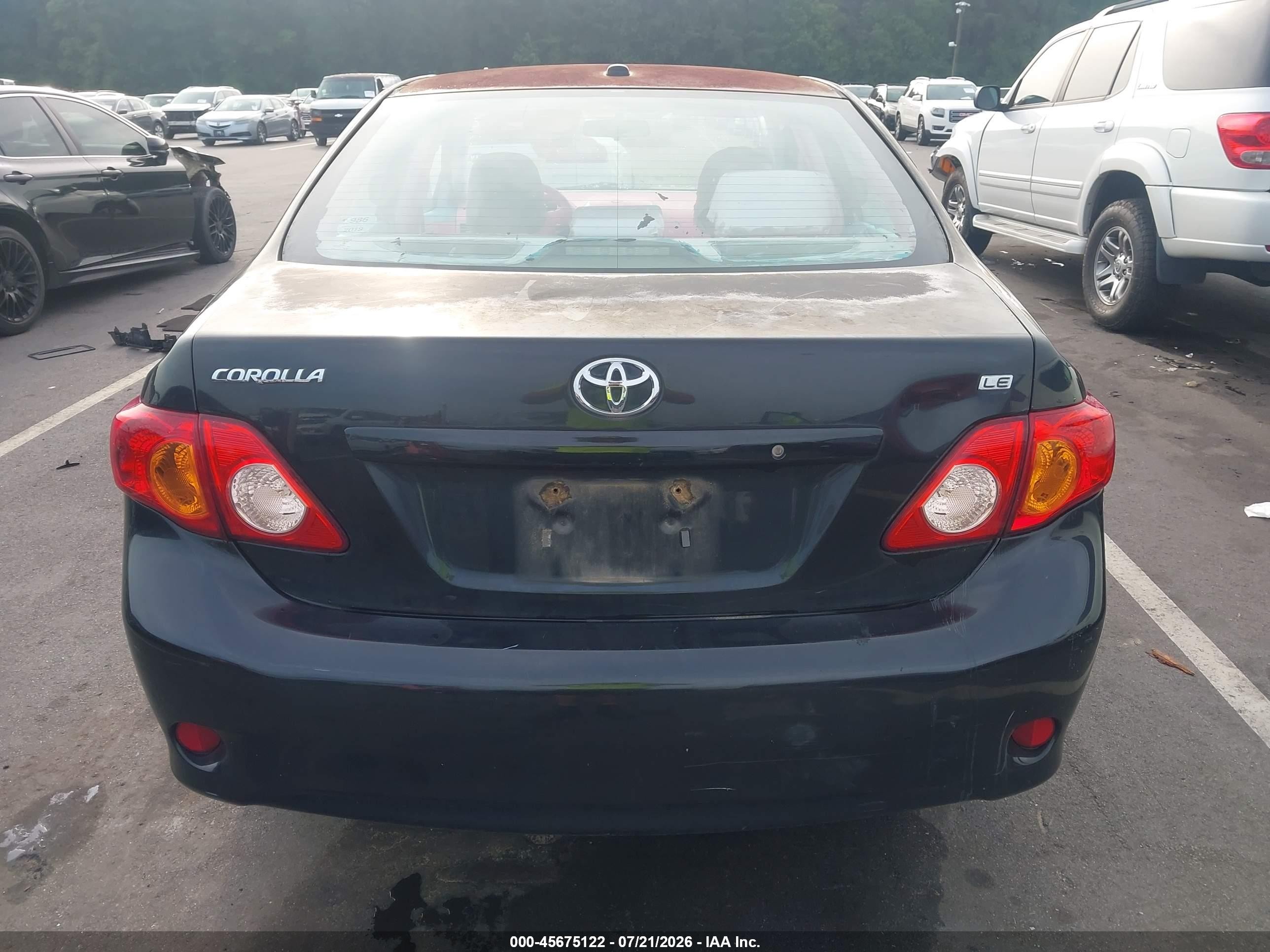 2010 Toyota Corolla Le Black vin: 1NXBU4EE1AZ336562