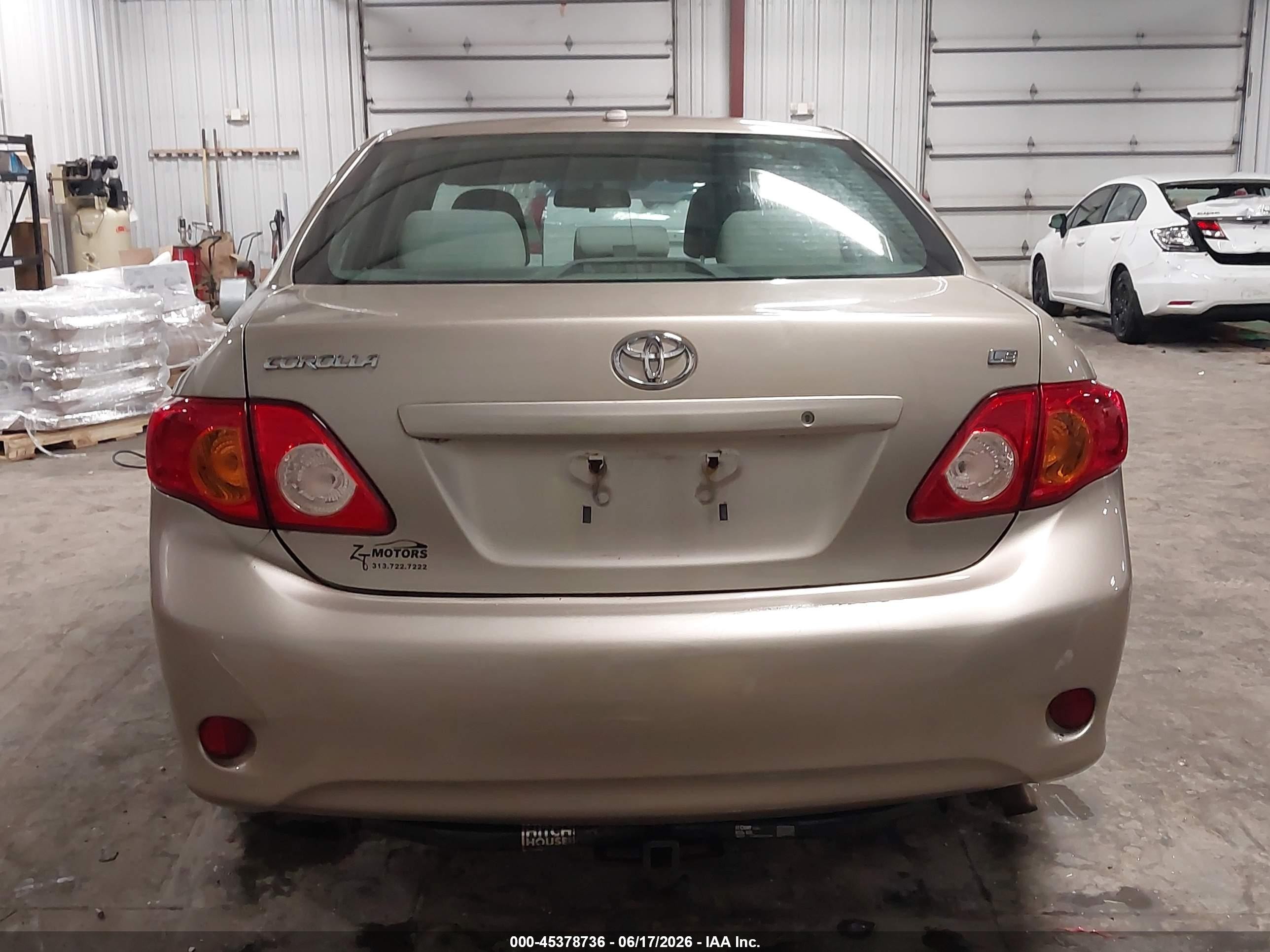 2010 Toyota Corolla Le Beige vin: 1NXBU4EE2AZ173078