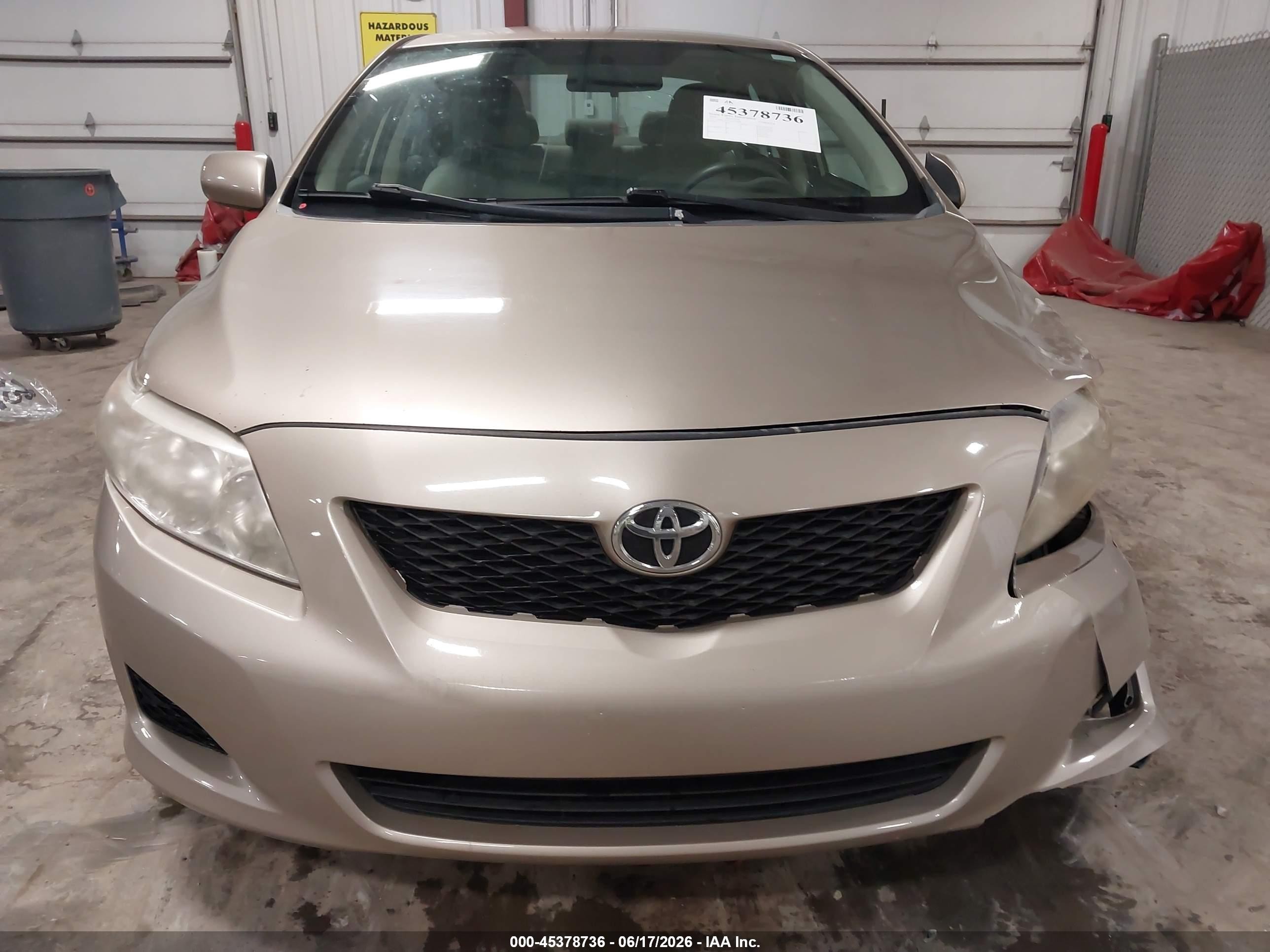 2010 Toyota Corolla Le Beige vin: 1NXBU4EE2AZ173078