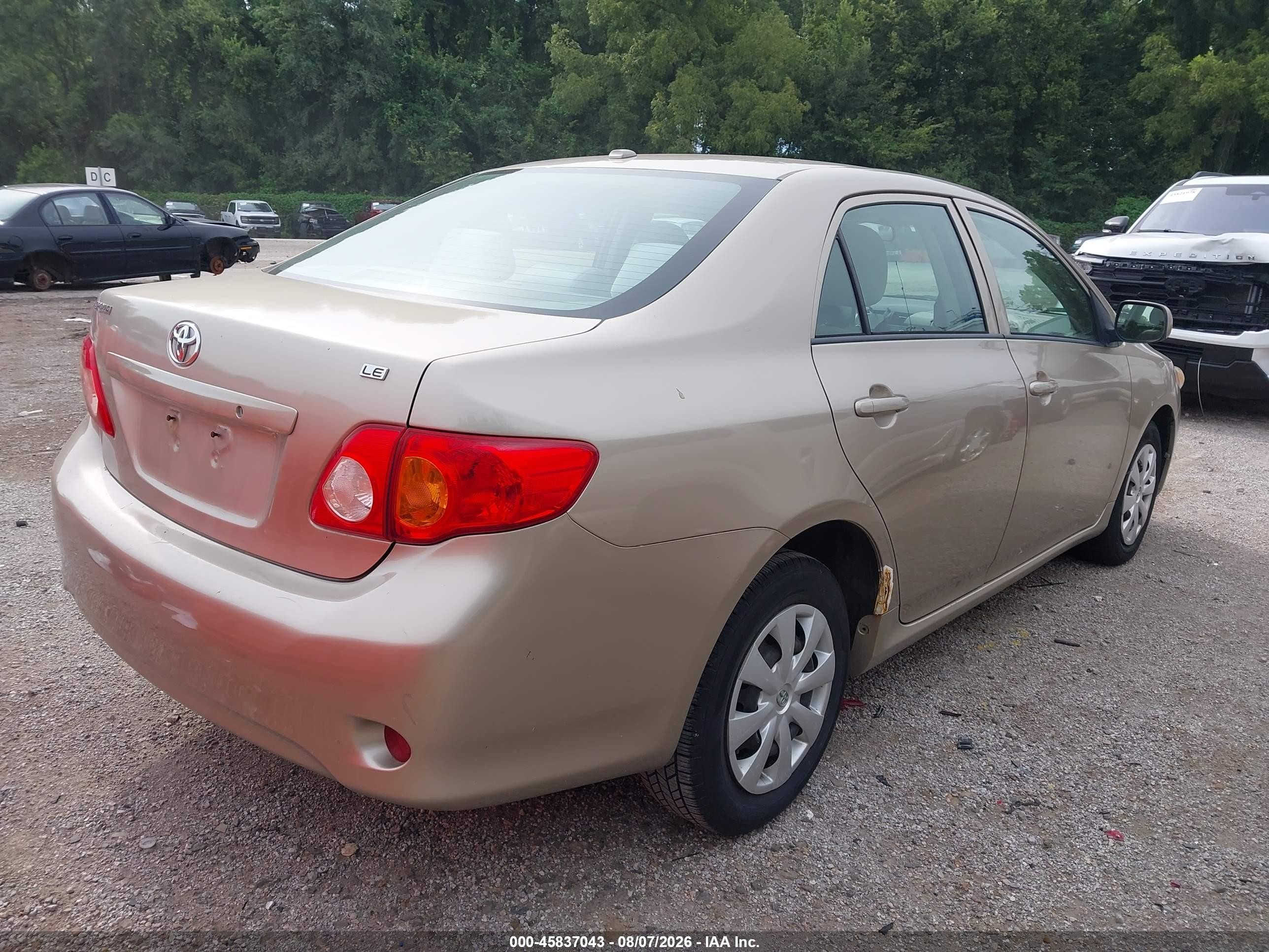 2010 Toyota Corolla Le Tan vin: 1NXBU4EE2AZ204992