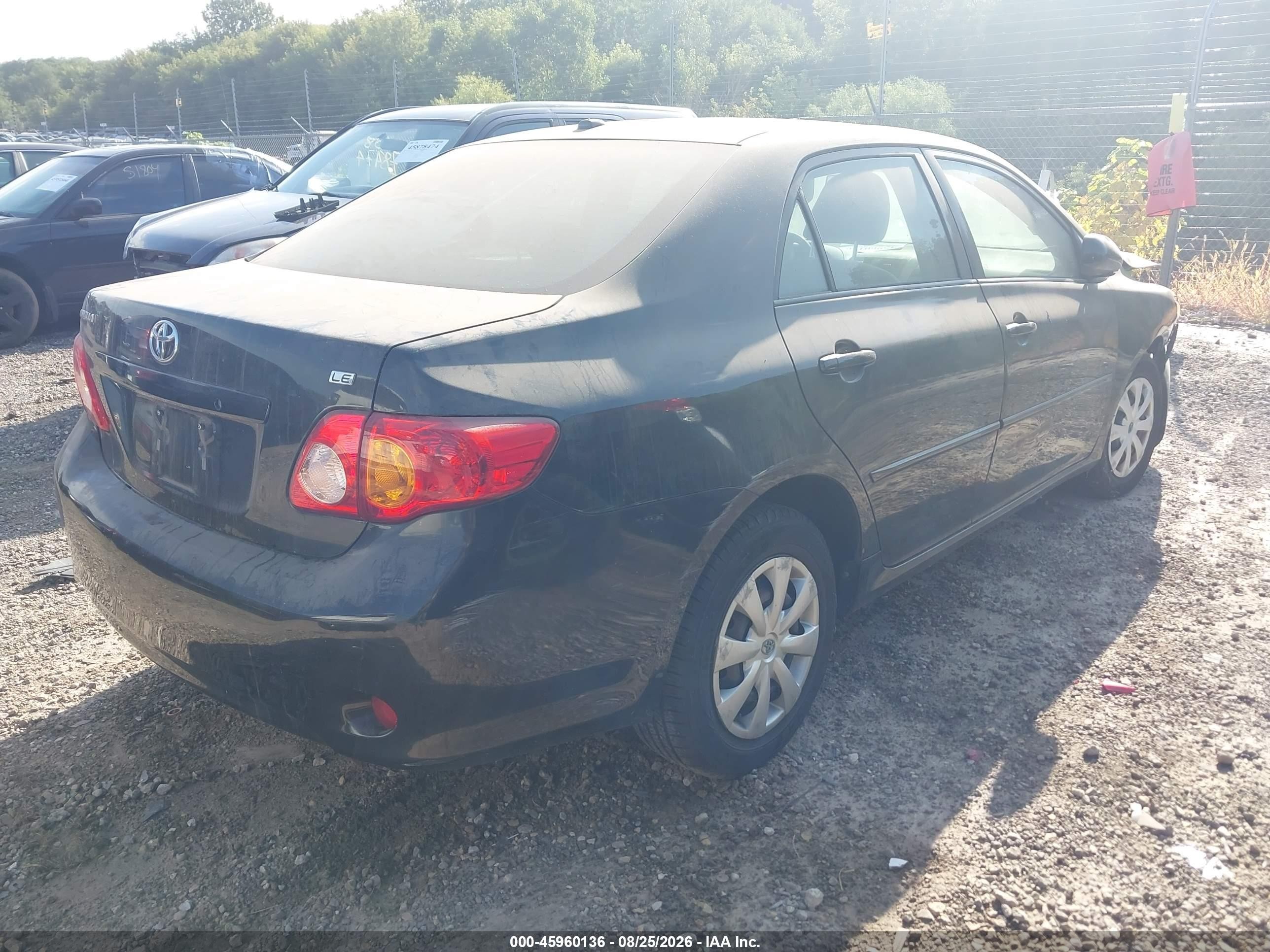 2010 Toyota Corolla Le Black vin: 1NXBU4EE2AZ228726