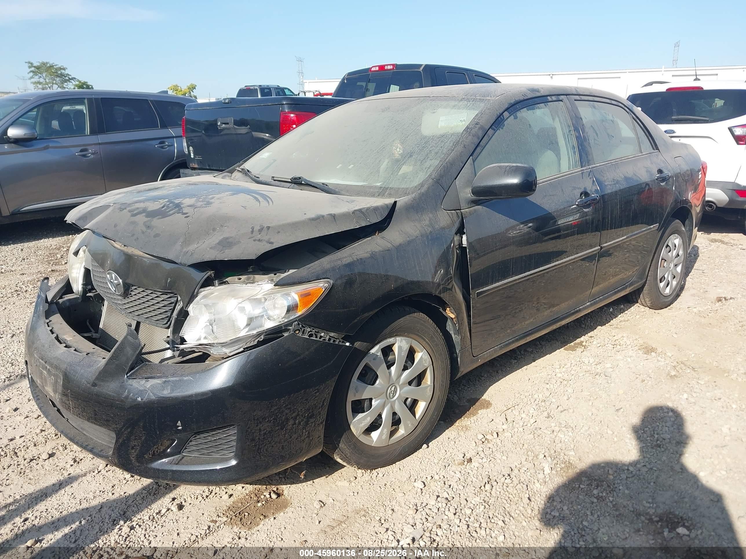 2010 Toyota Corolla Le Black vin: 1NXBU4EE2AZ228726