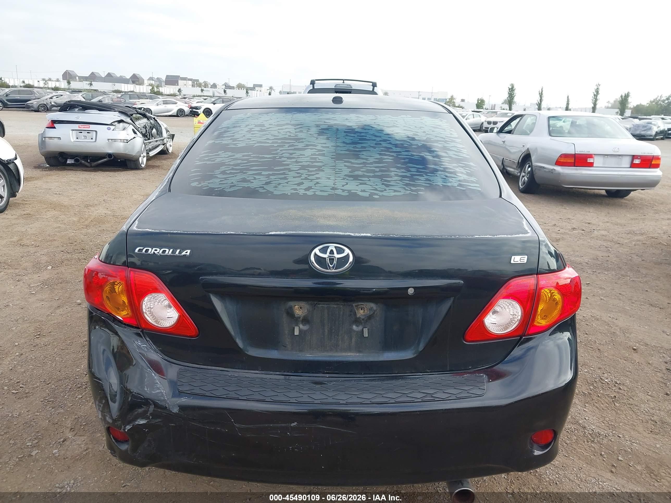 2010 Toyota Corolla Le Black vin: 1NXBU4EE2AZ229049