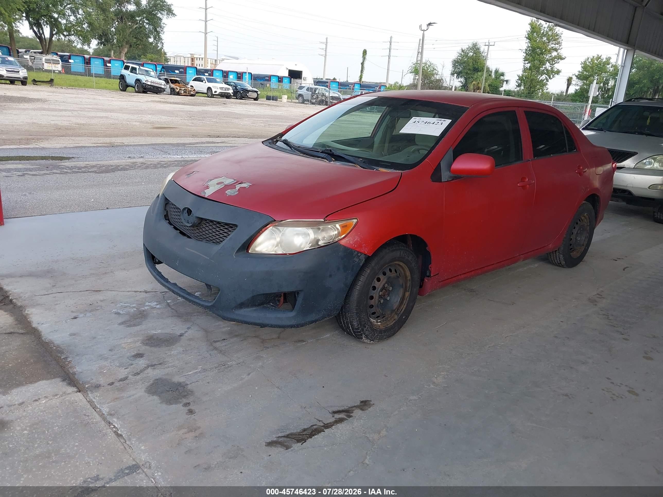 2010 Toyota Corolla Le Red vin: 1NXBU4EE2AZ233778