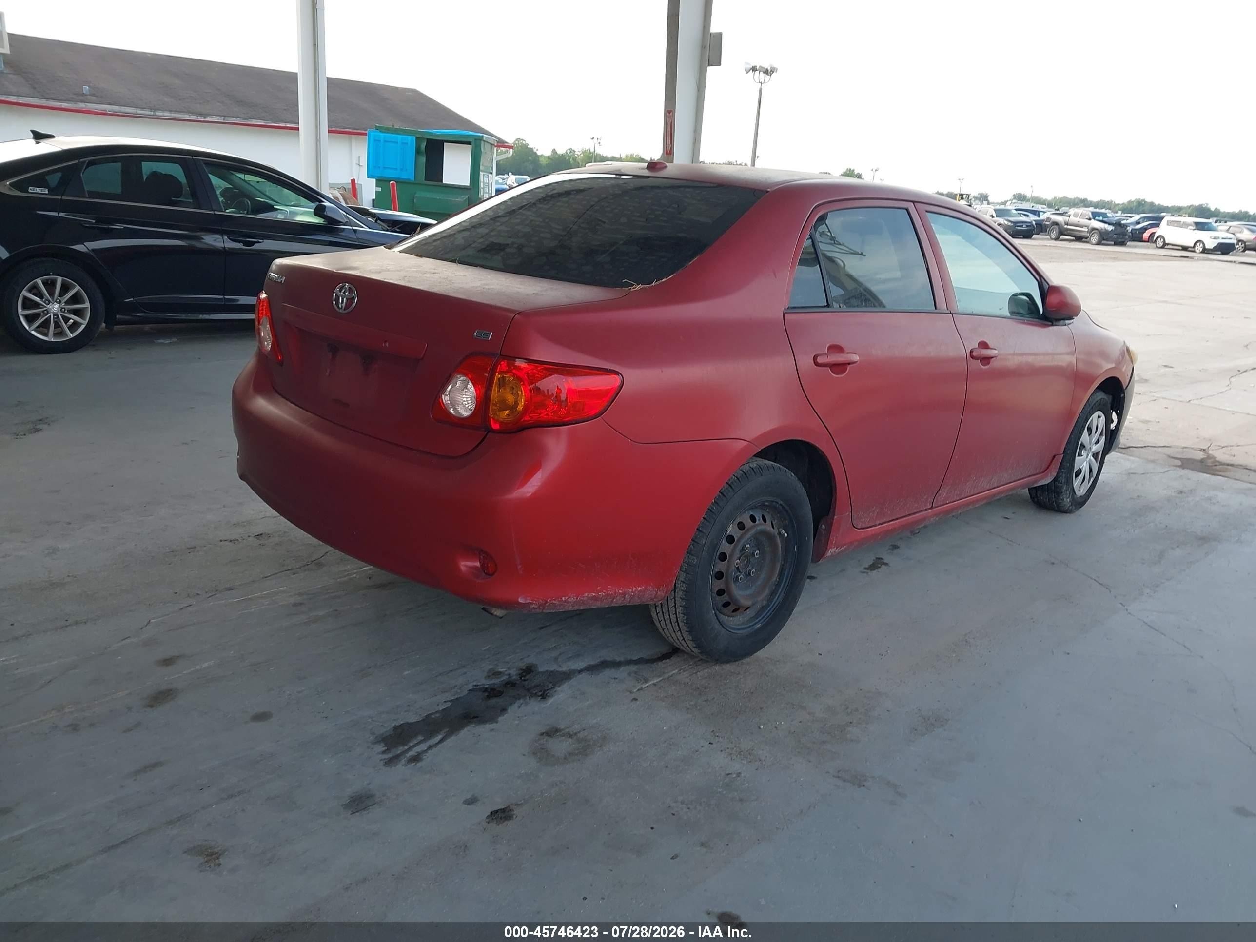 2010 Toyota Corolla Le Red vin: 1NXBU4EE2AZ233778