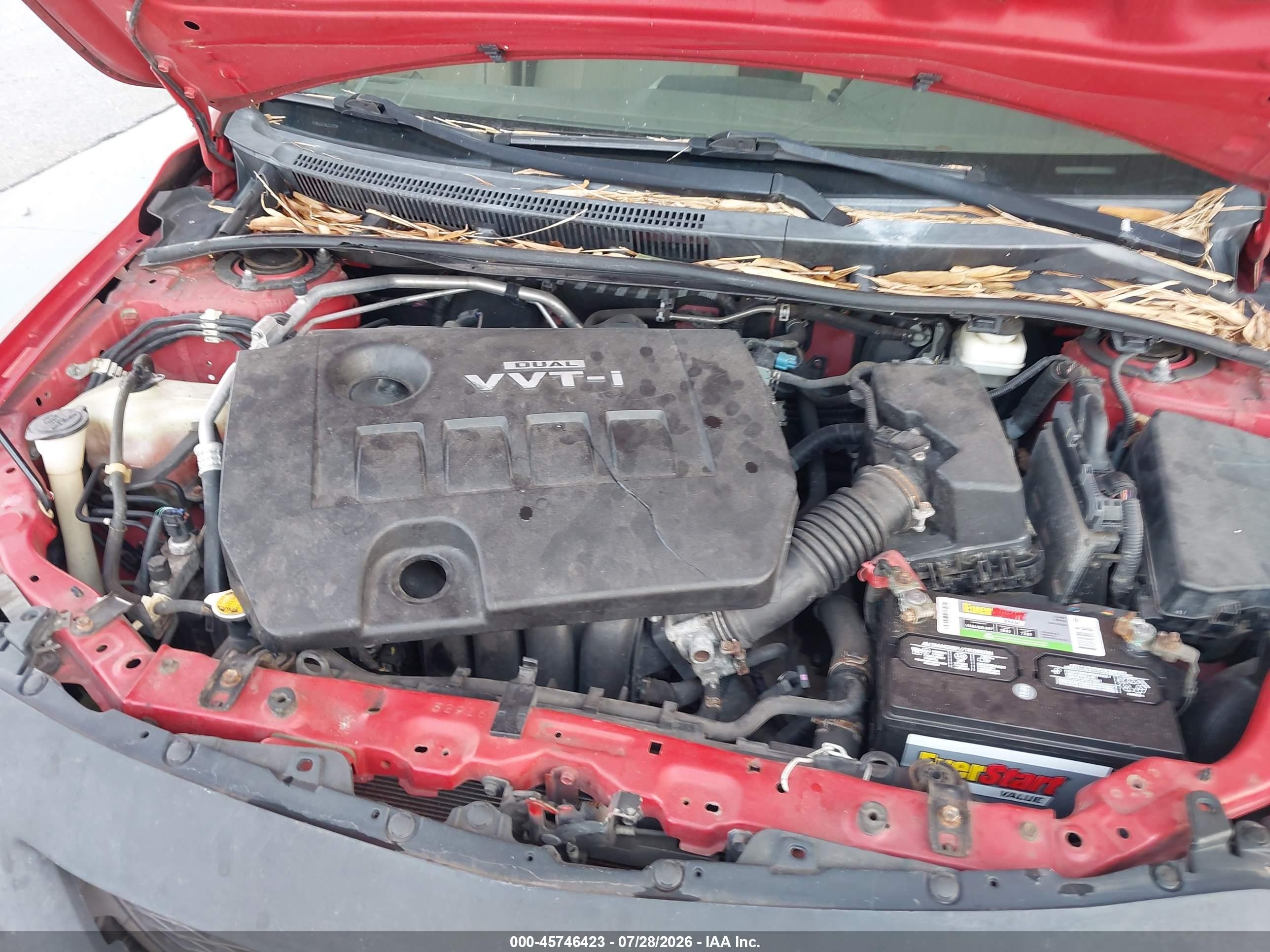 2010 Toyota Corolla Le Red vin: 1NXBU4EE2AZ233778