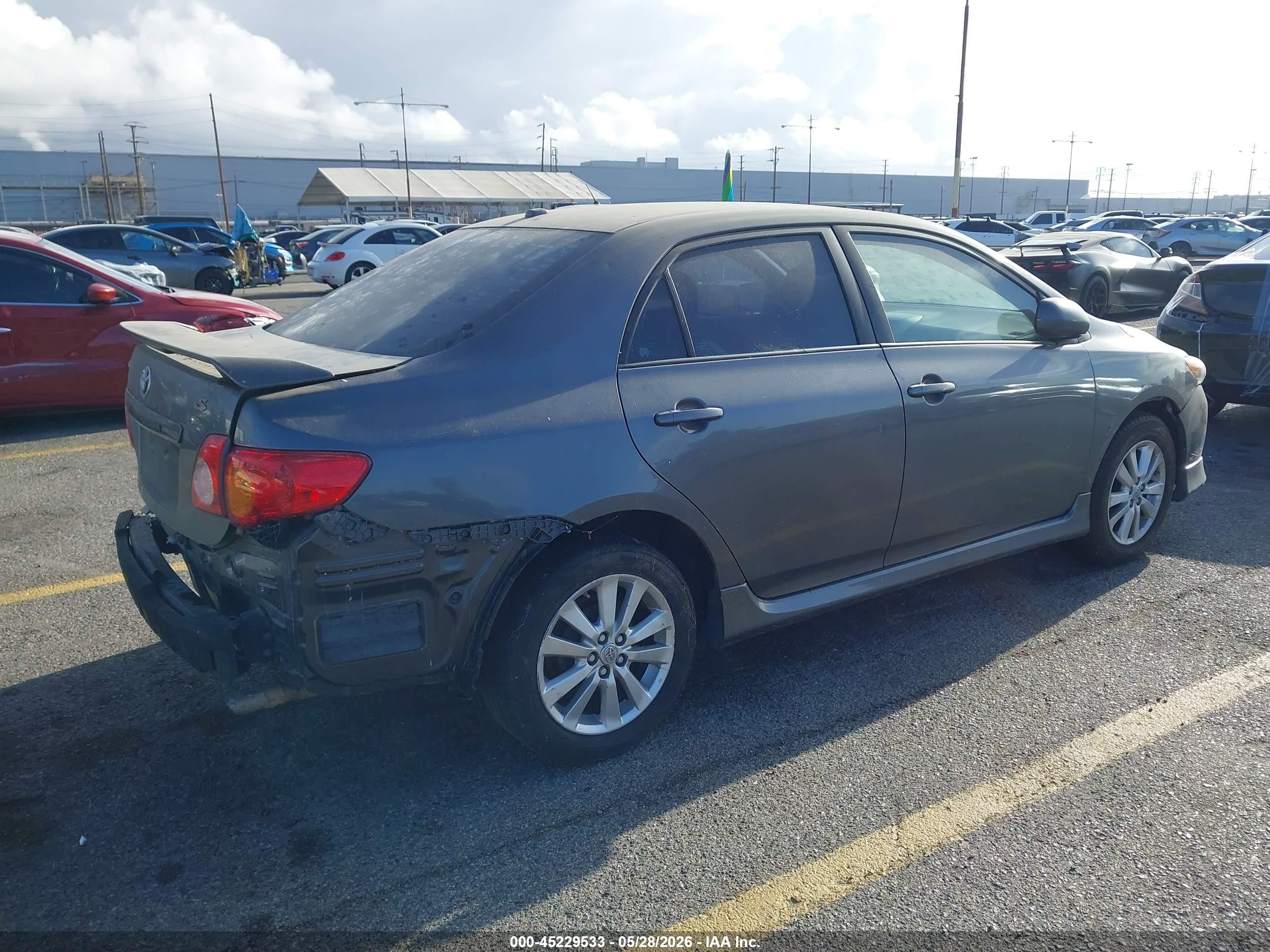 2010 Toyota Corolla S Gray vin: 1NXBU4EE2AZ259748