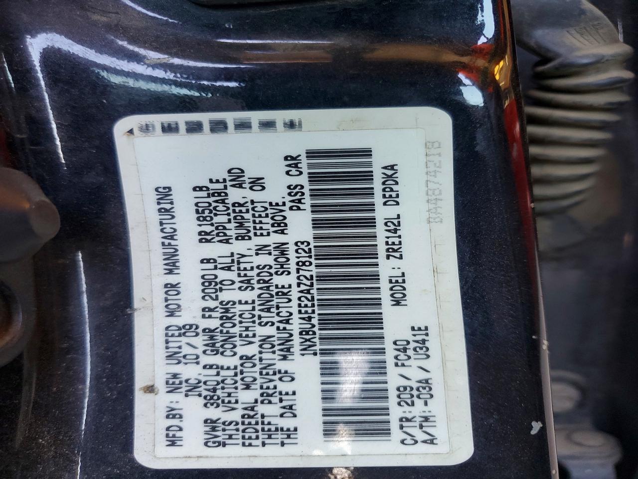 2010 Toyota Corolla Le Черный vin: 1NXBU4EE2AZ278123