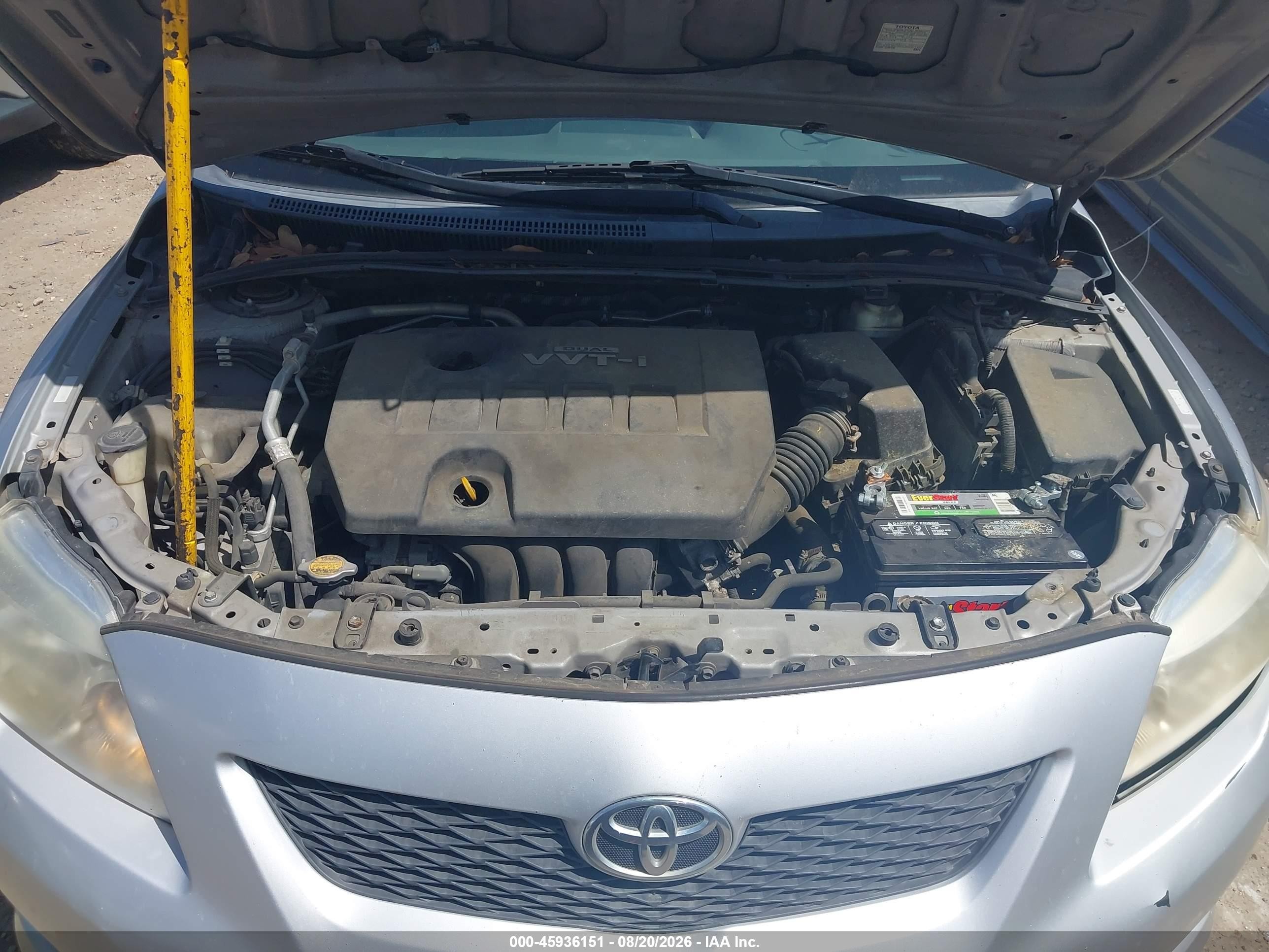 2010 Toyota Corolla Le Silver vin: 1NXBU4EE2AZ282978