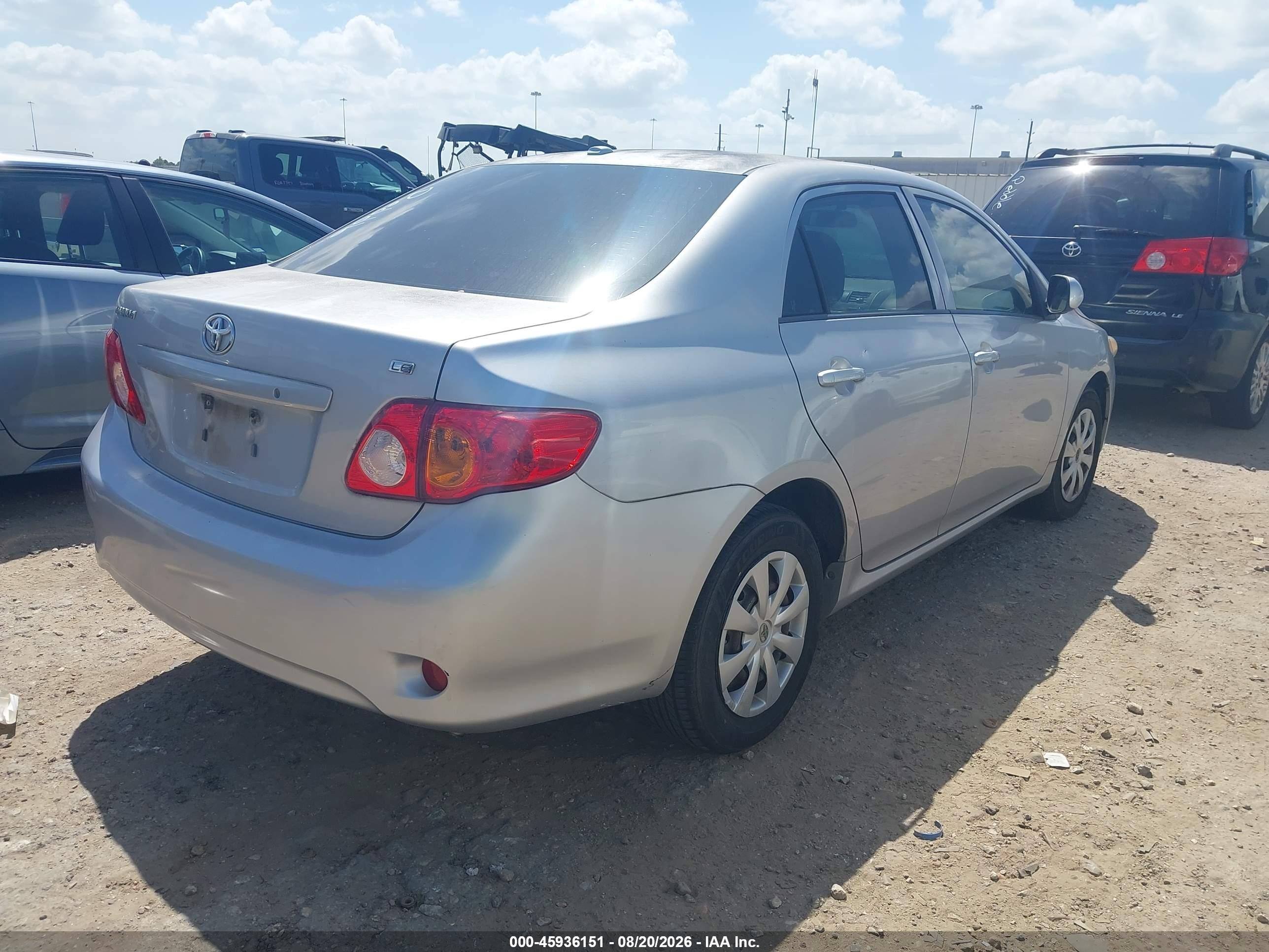 2010 Toyota Corolla Le Silver vin: 1NXBU4EE2AZ282978