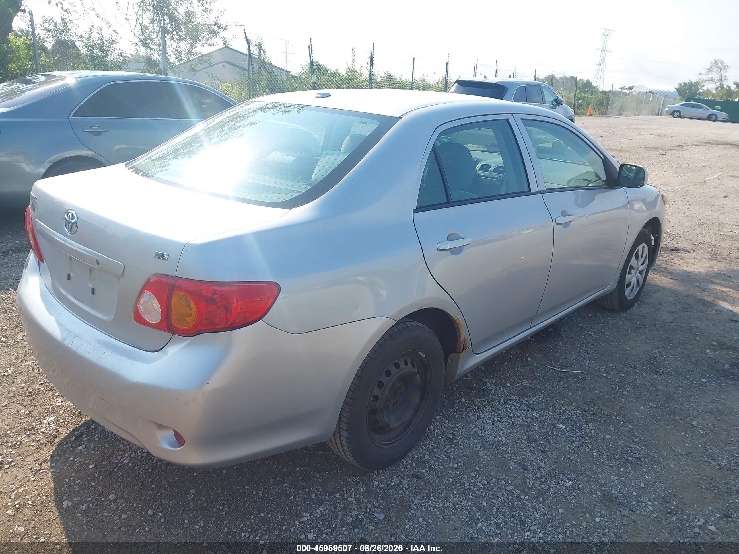 2010 Toyota Corolla Le Gray vin: 1NXBU4EE2AZ302548
