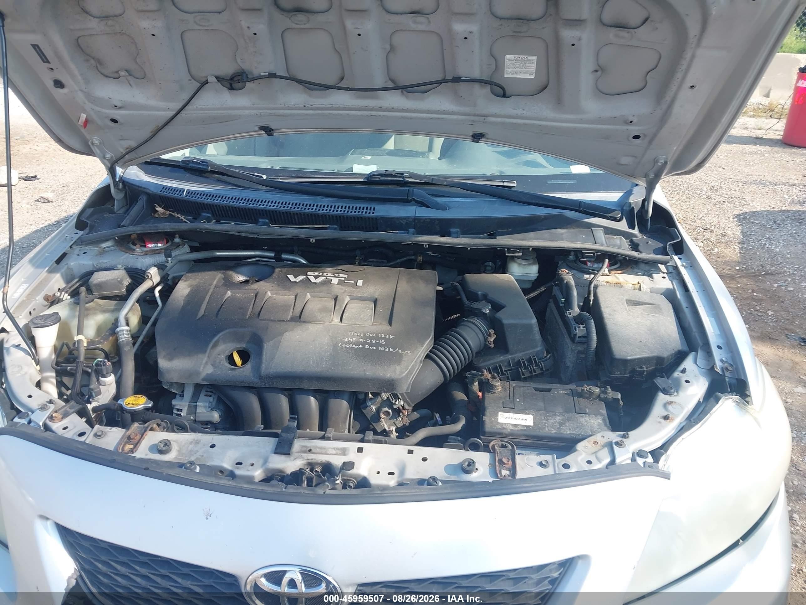 2010 Toyota Corolla Le Gray vin: 1NXBU4EE2AZ302548