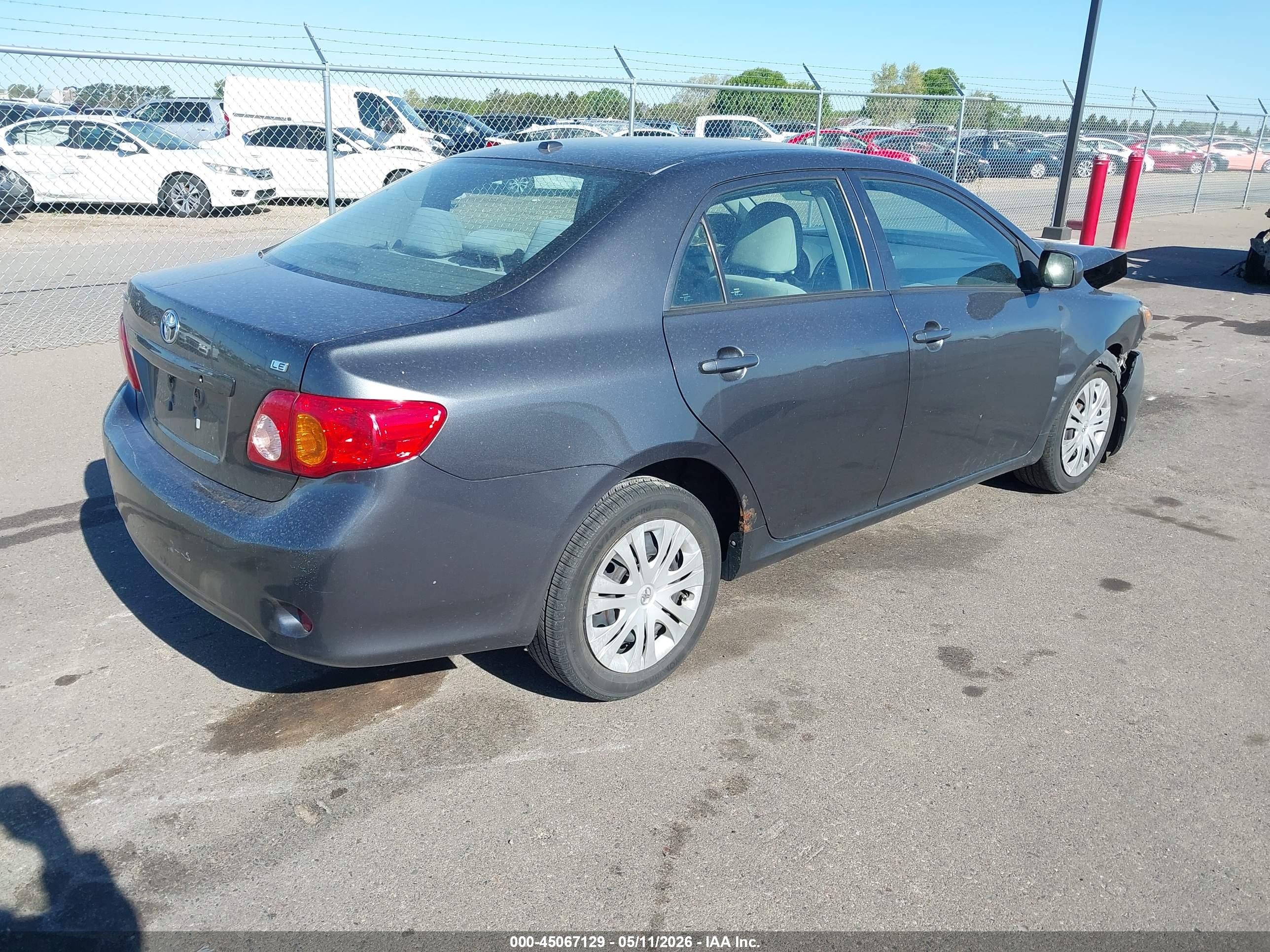 2010 Toyota Corolla Le Gray vin: 1NXBU4EE2AZ311105