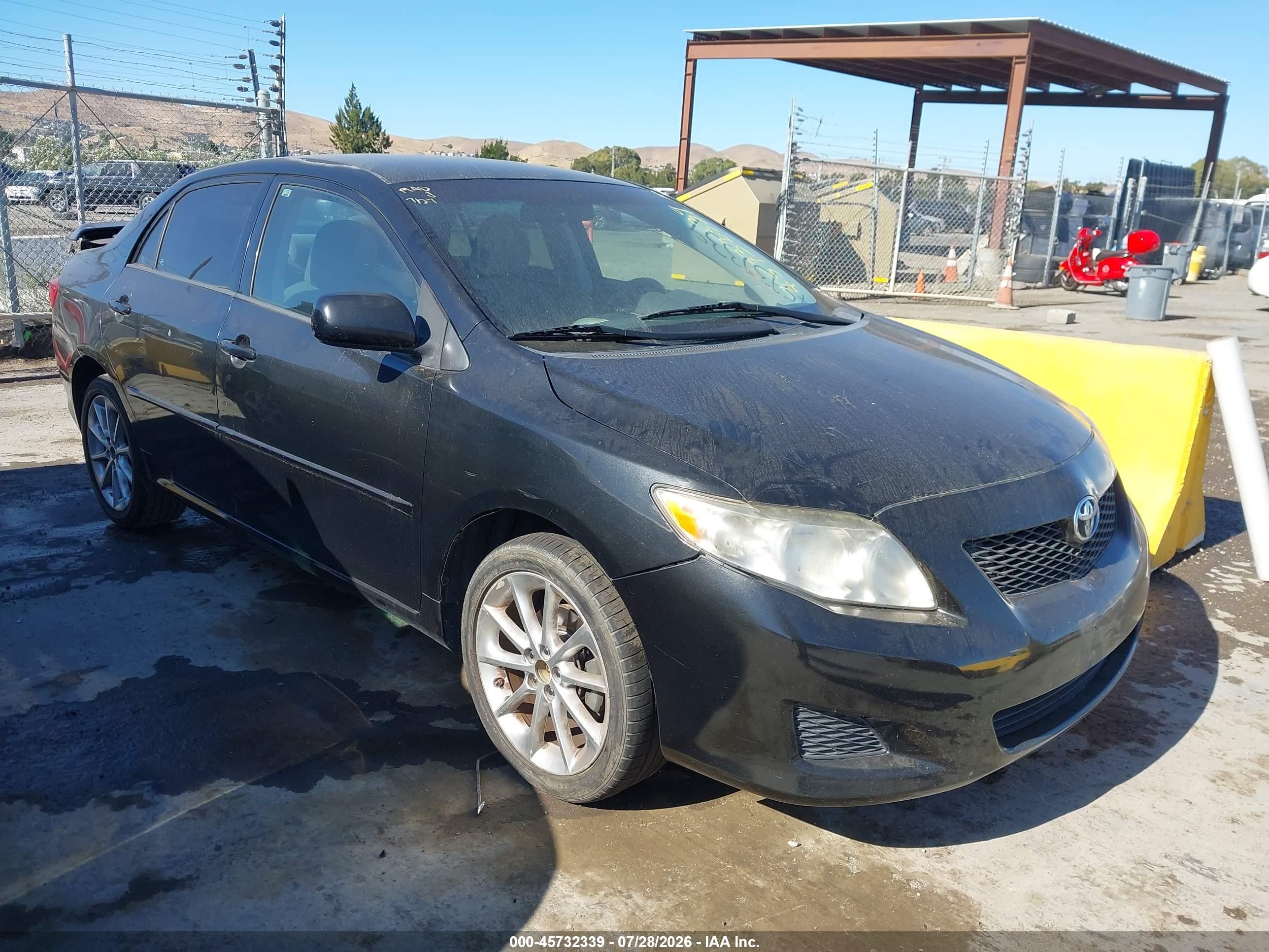 2010 Toyota Corolla Le Black vin: 1NXBU4EE2AZ319608
