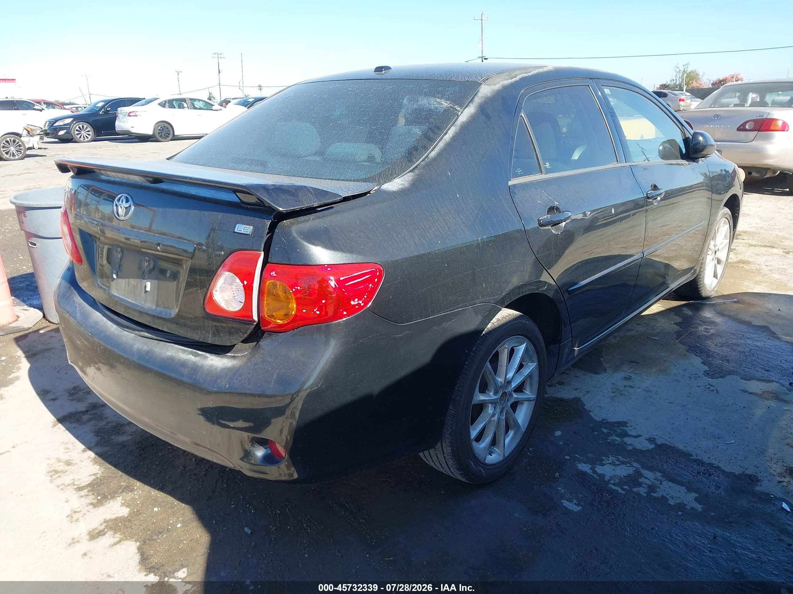 2010 Toyota Corolla Le Black vin: 1NXBU4EE2AZ319608