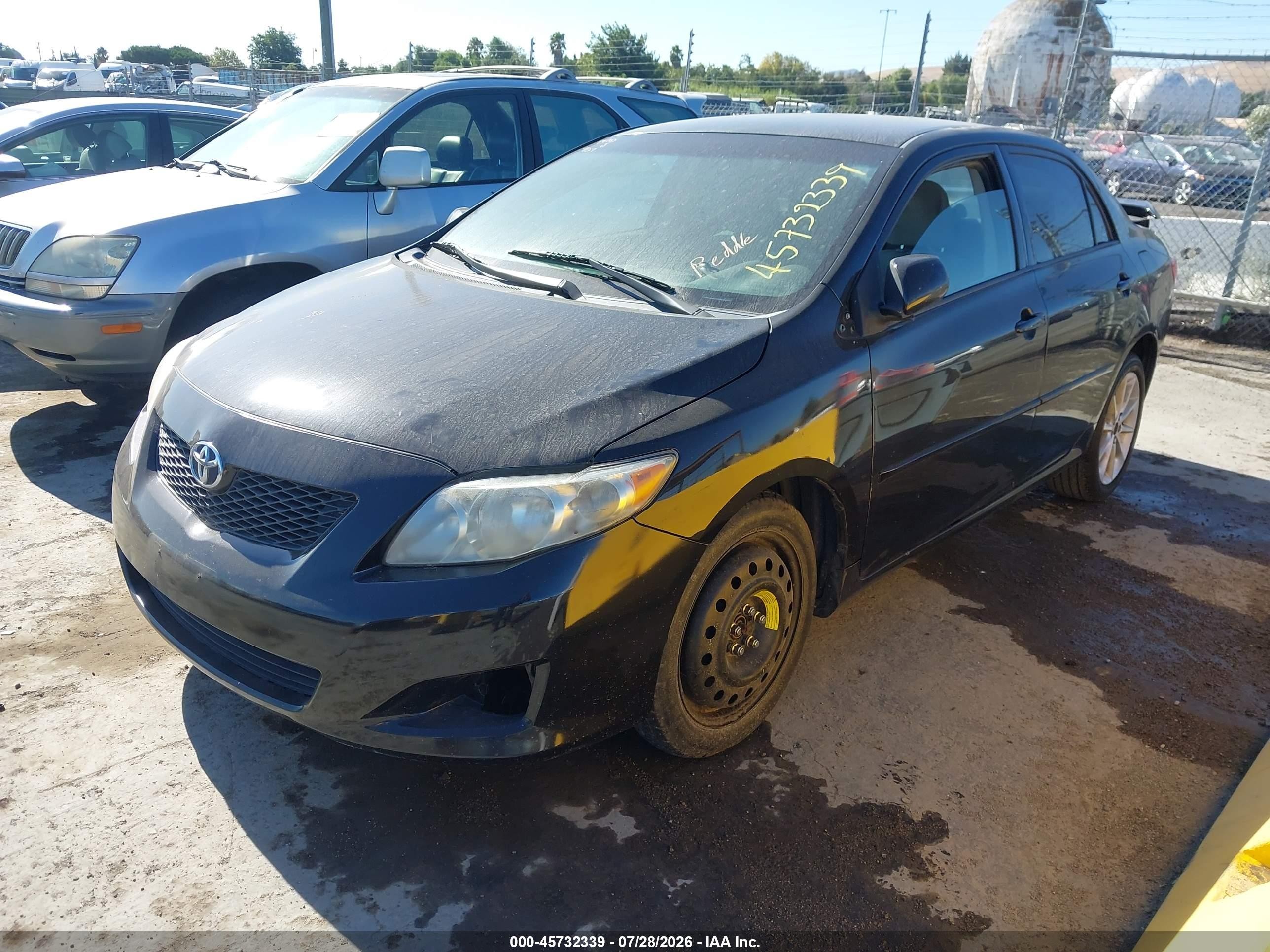2010 Toyota Corolla Le Black vin: 1NXBU4EE2AZ319608