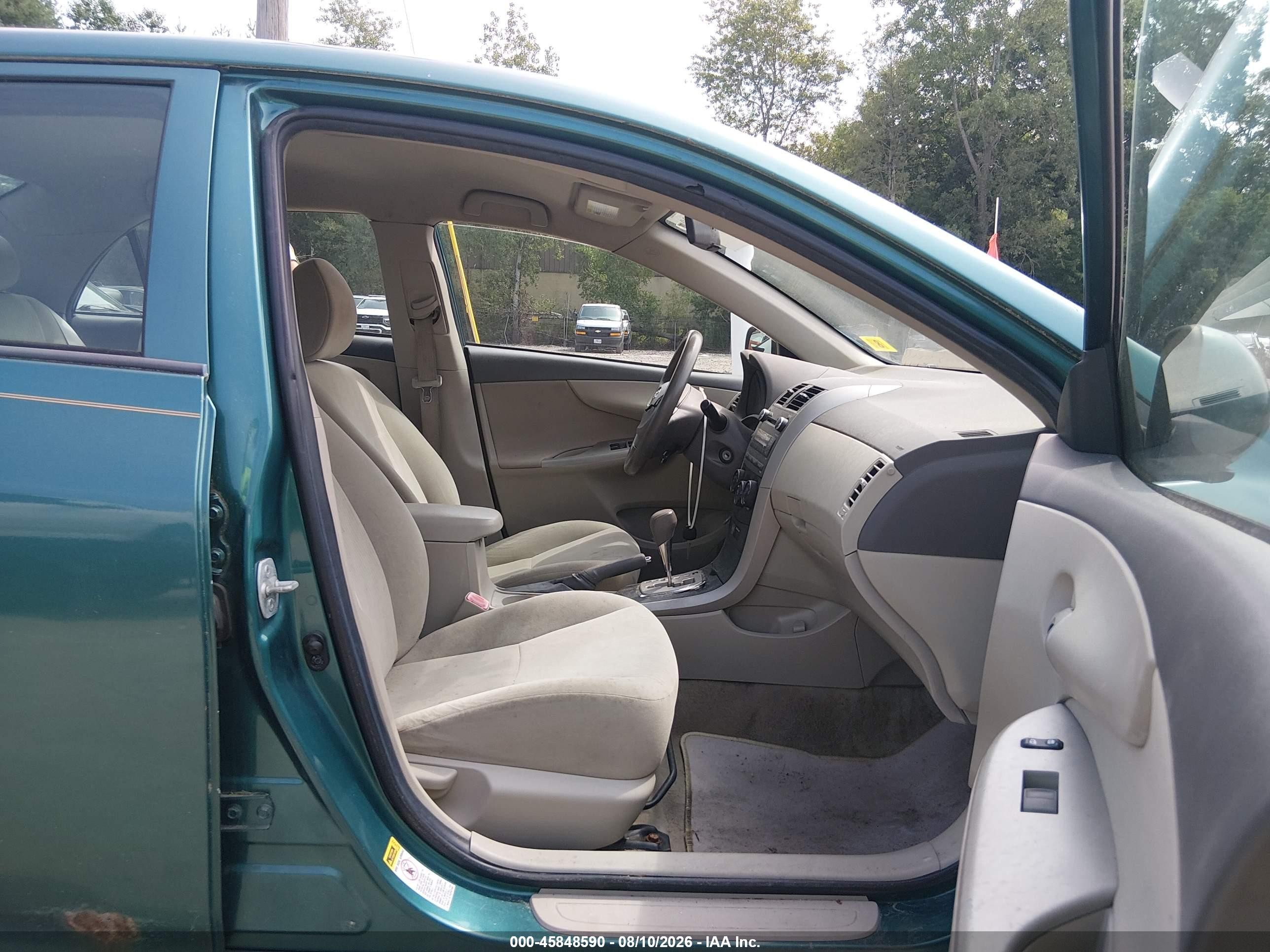 2010 Toyota Corolla Le Teal vin: 1NXBU4EE2AZ319656