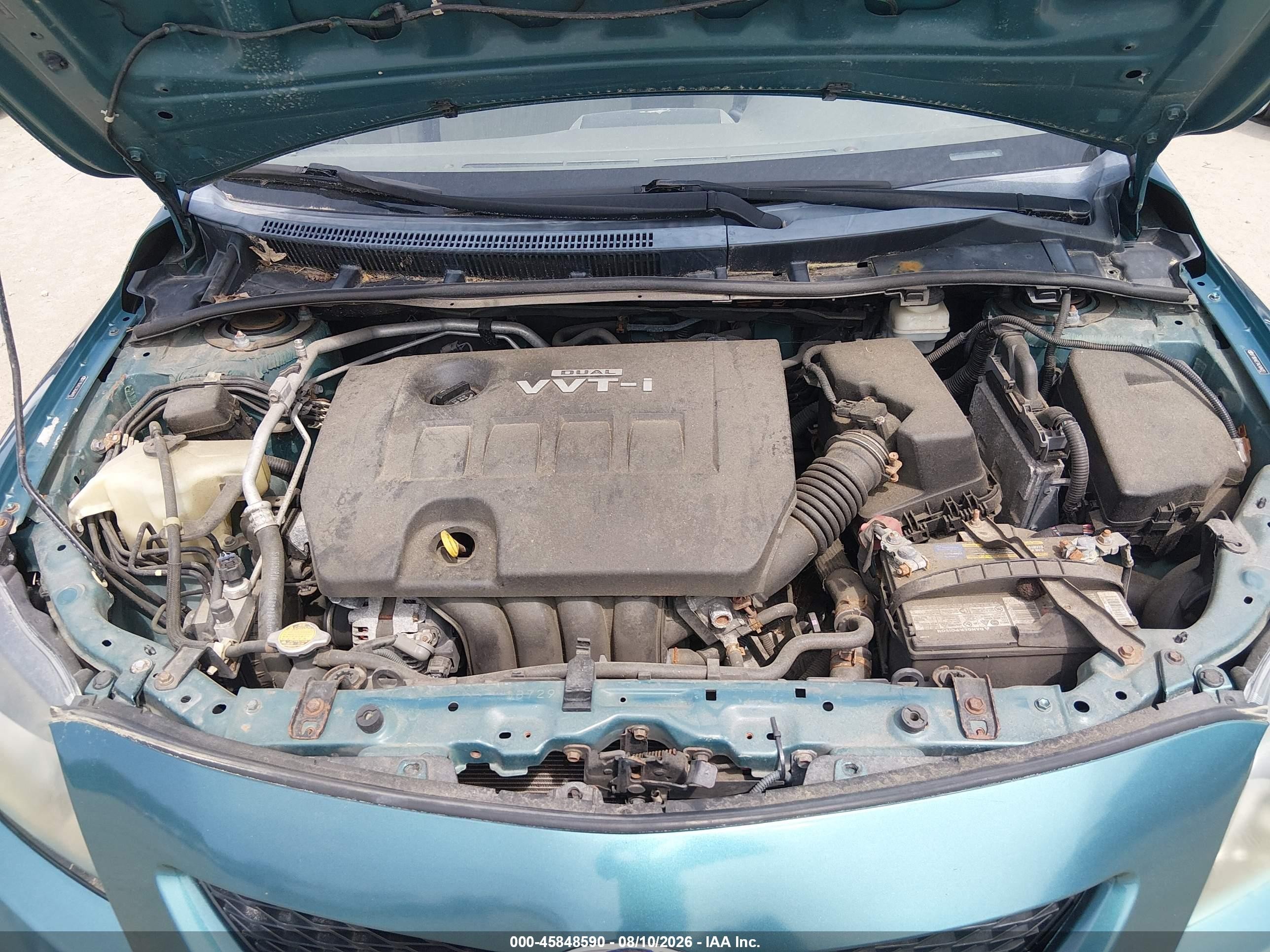 2010 Toyota Corolla Le Teal vin: 1NXBU4EE2AZ319656