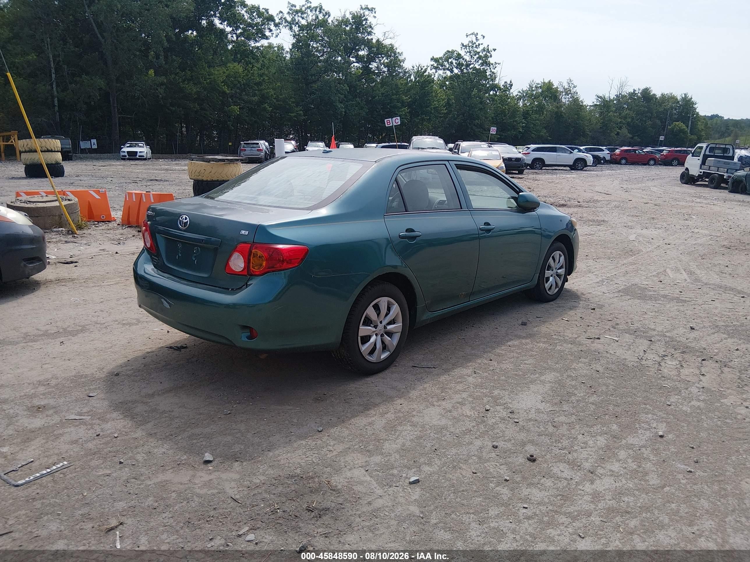 2010 Toyota Corolla Le Teal vin: 1NXBU4EE2AZ319656