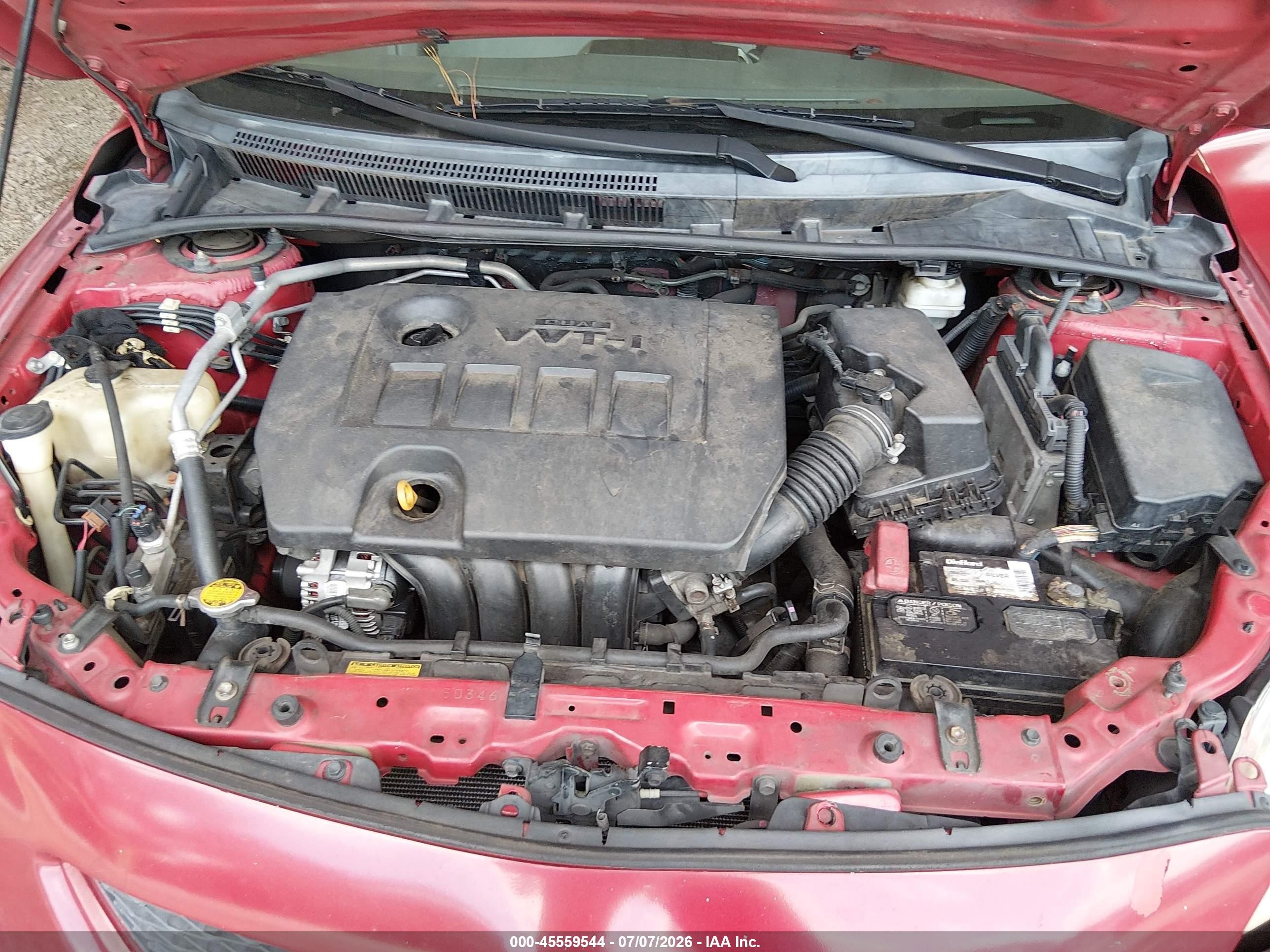 2010 Toyota Corolla Le Red vin: 1NXBU4EE2AZ331757