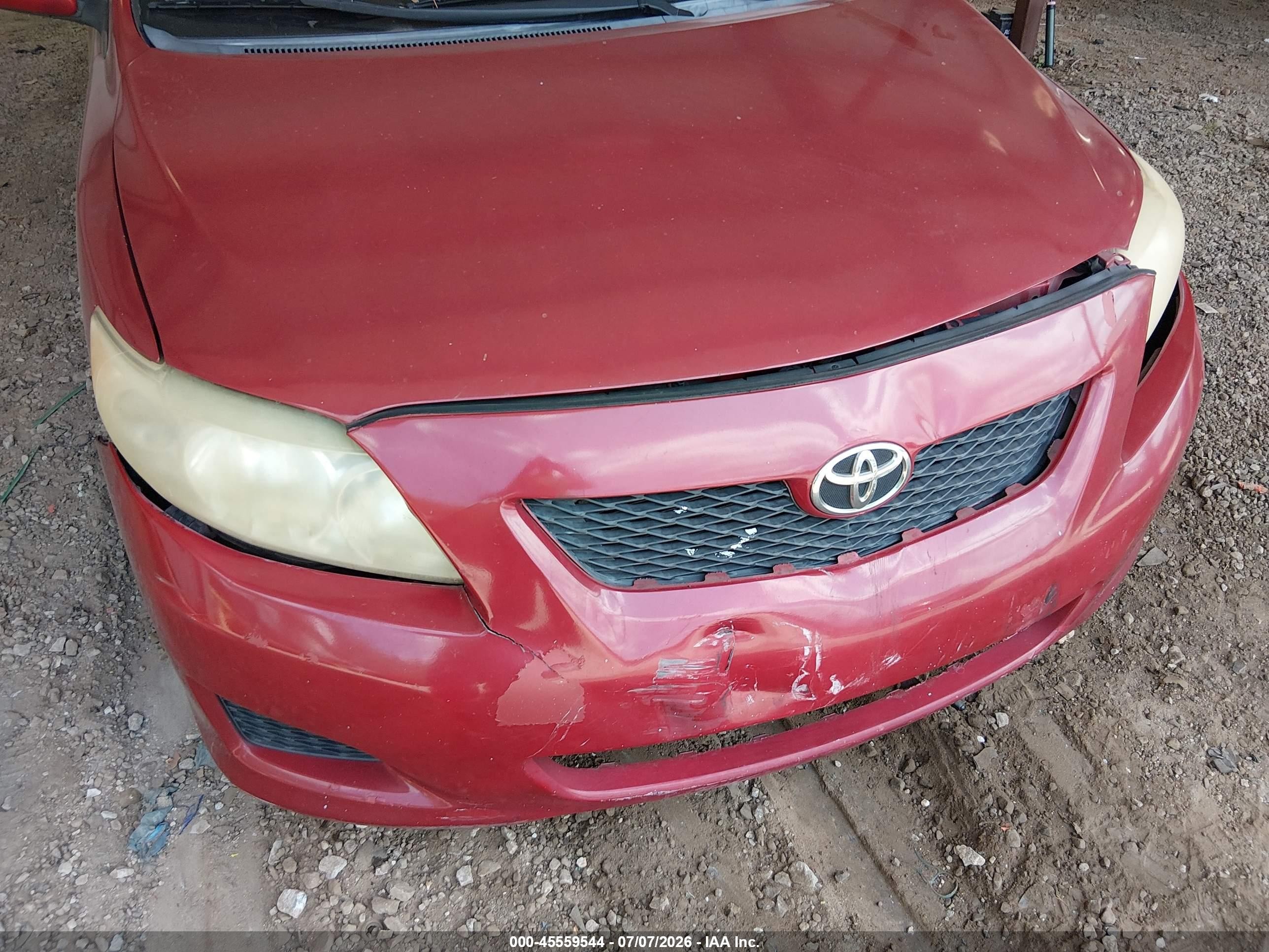 2010 Toyota Corolla Le Red vin: 1NXBU4EE2AZ331757