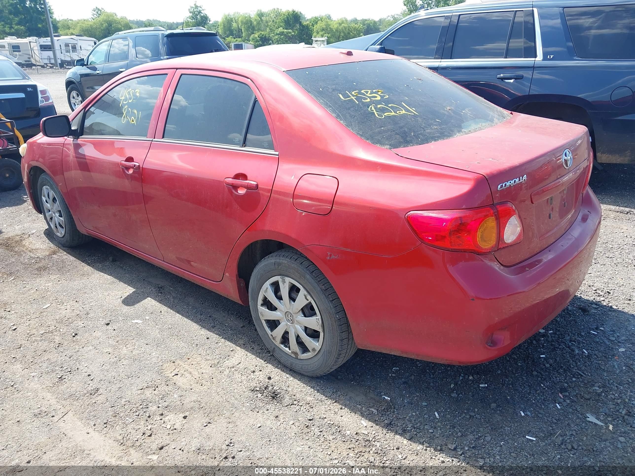 2010 Toyota Corolla Le Red vin: 1NXBU4EE2AZ348056